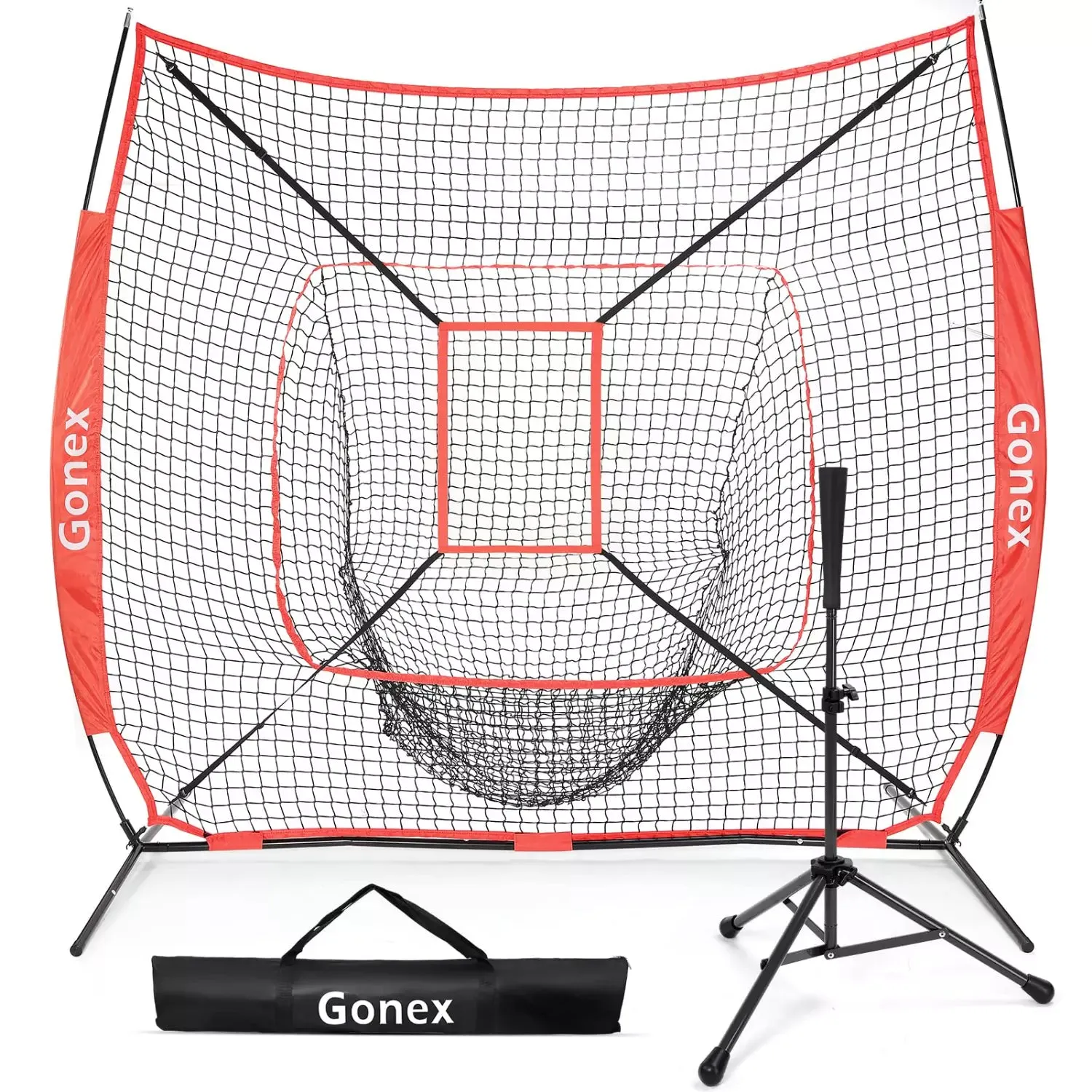 Gonex Rete Baseball 7x7 con Tee Allenamento