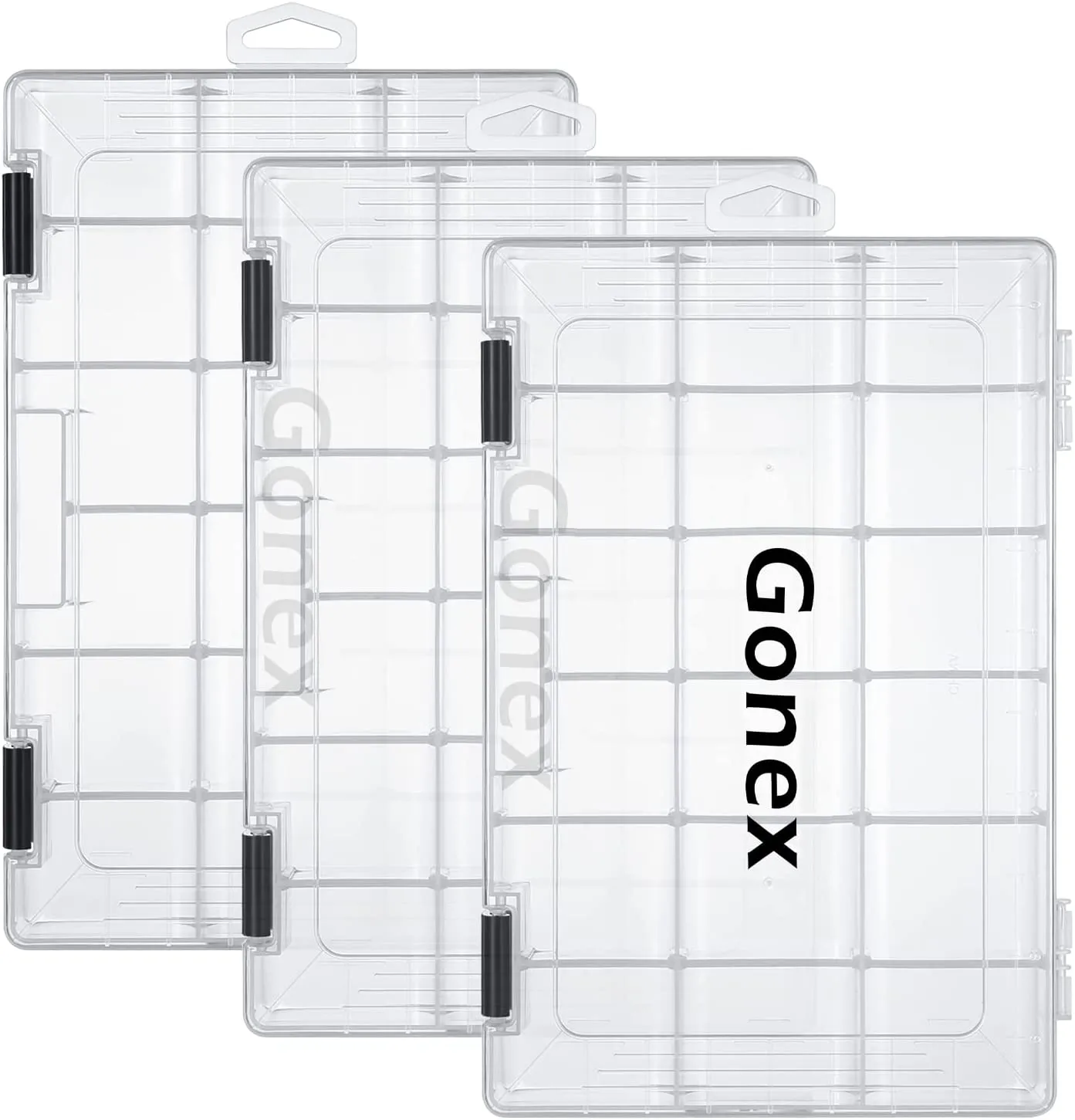 Gonex 3600 Scatola da Pesca Trasparente con Divisori
