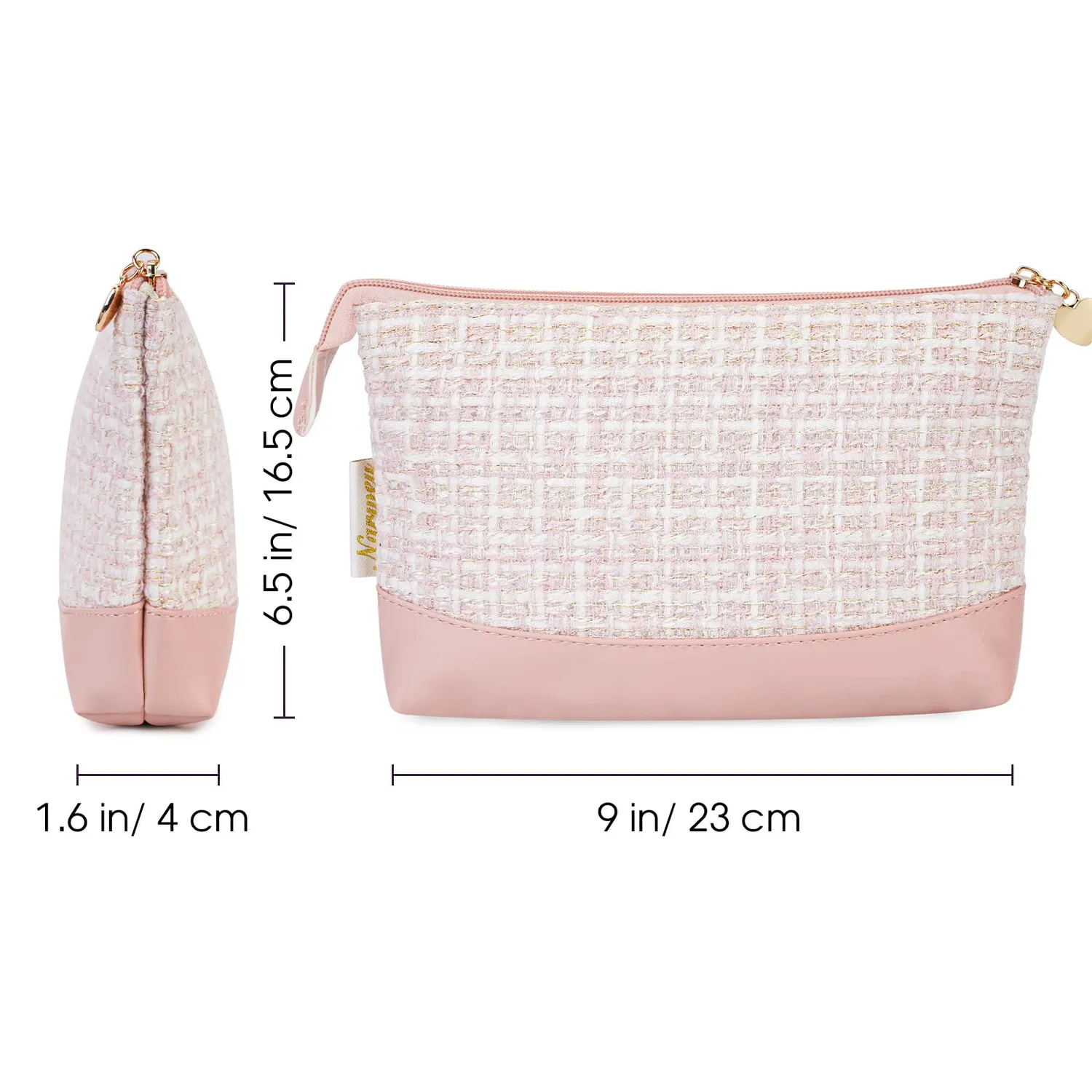 Narwey NW5808 beauty case in tweed da viaggio