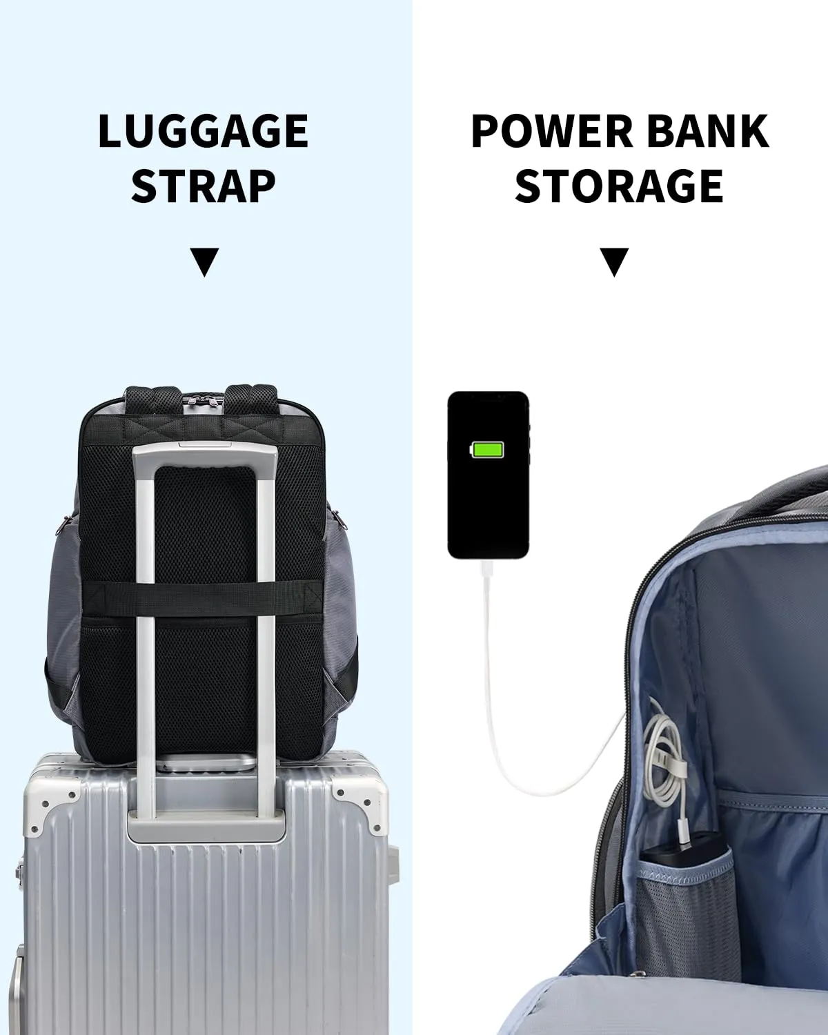 Narwey Zaino Viaggio Antifurto Porta PC 16"