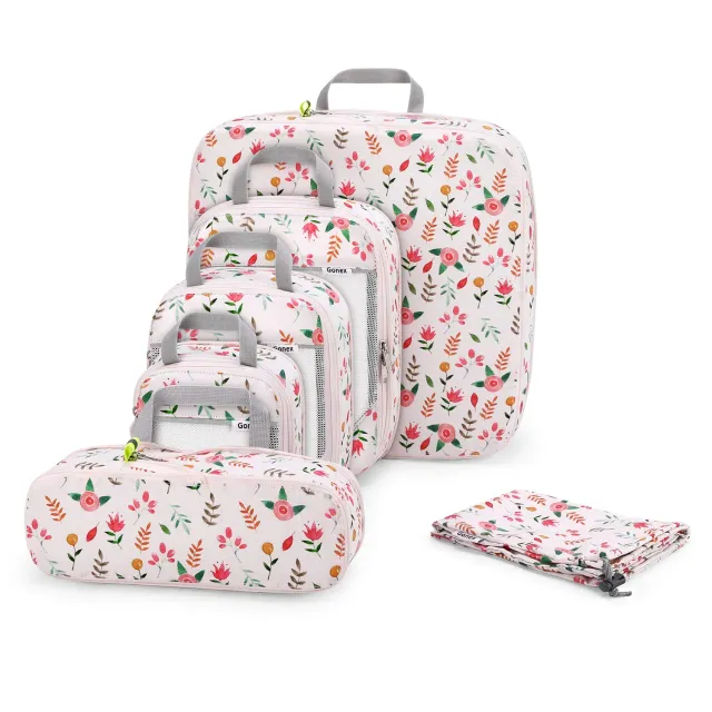 Gonex Floral cubi porta abiti a compressione