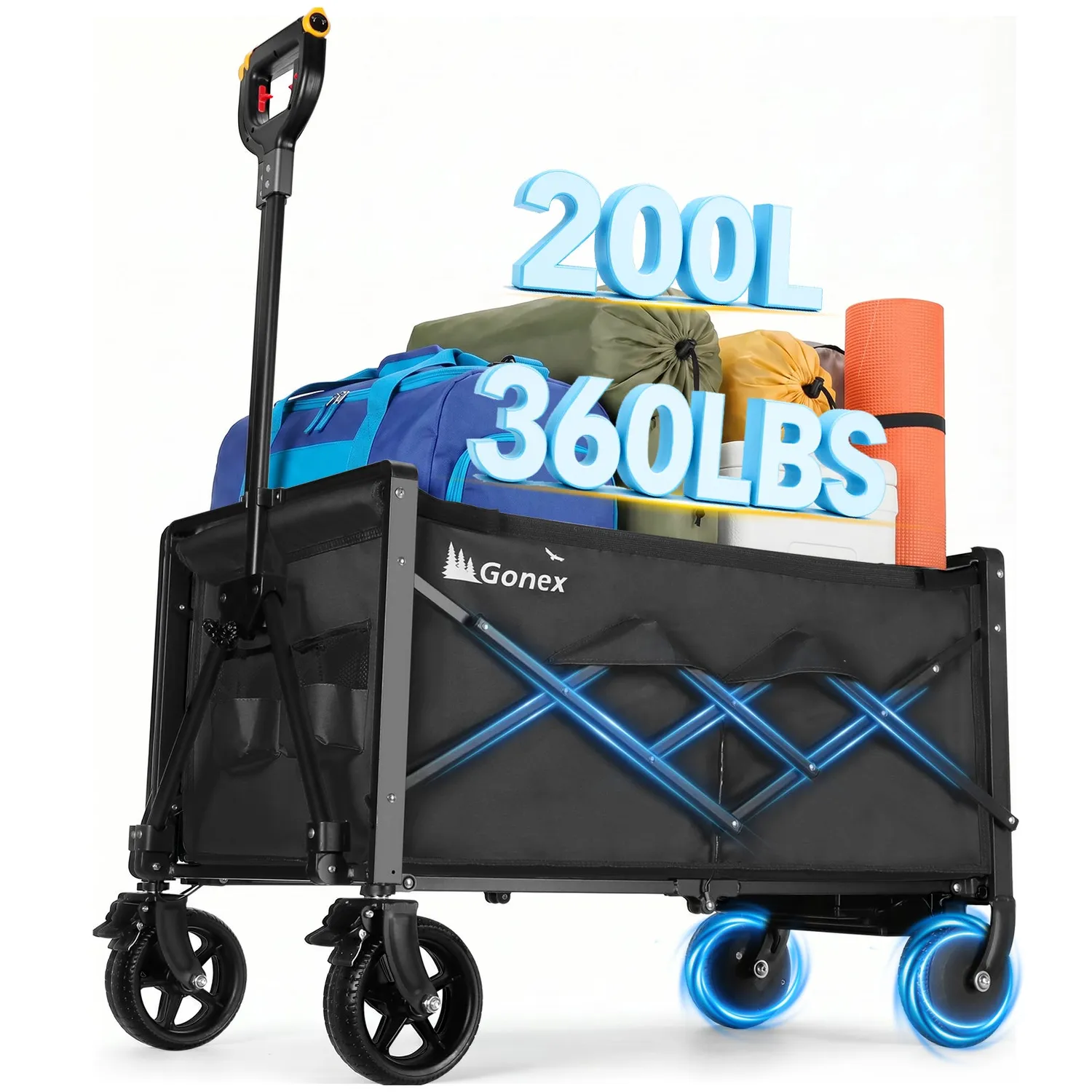 Gonex Carrello Elettrico Pieghevole 36 Pollici Motorizzato
