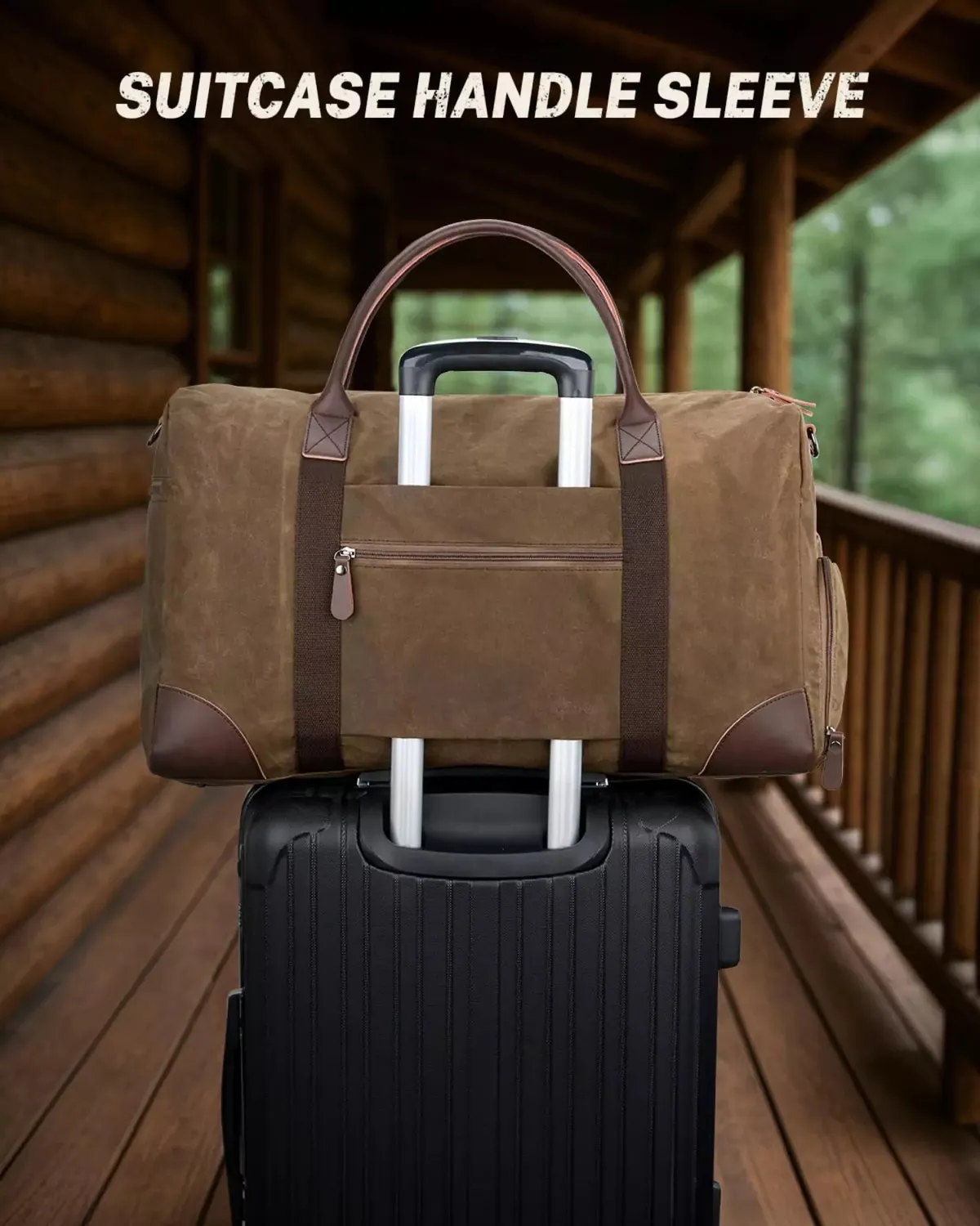 Gonex Waxed Canvas 55L borsone tasca scarpe