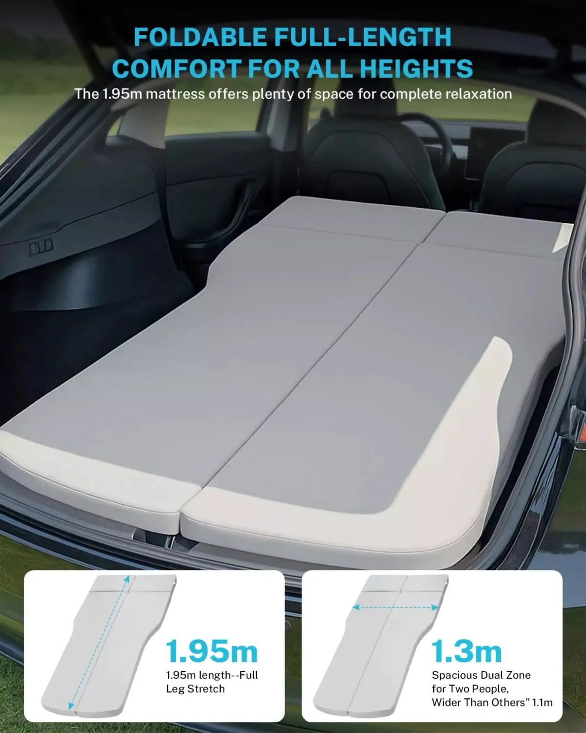 Gonex materasso memory foam per Tesla Model Y/3
