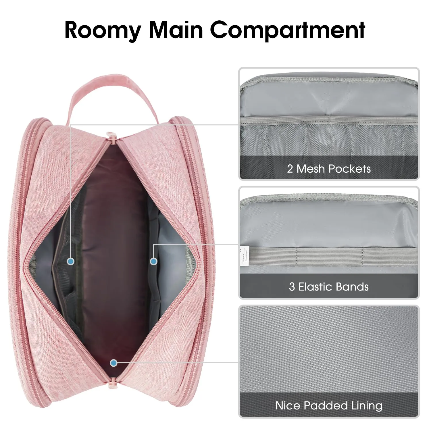 Narwey NW5205 beauty dopp kit nylon 25 cm bagnato-asciutto