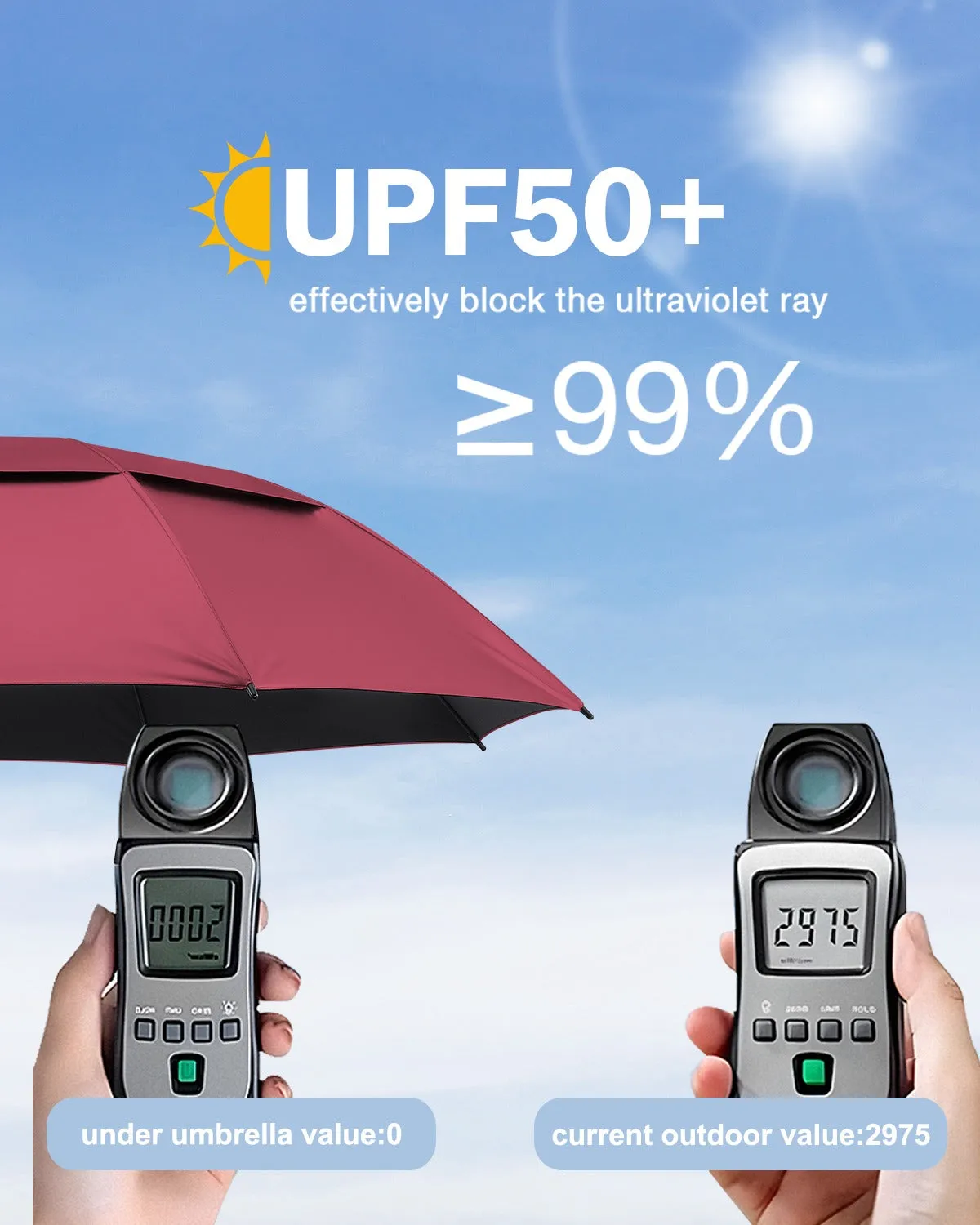 Gonex Windproof Golf Umbrella ombrello golf antivento