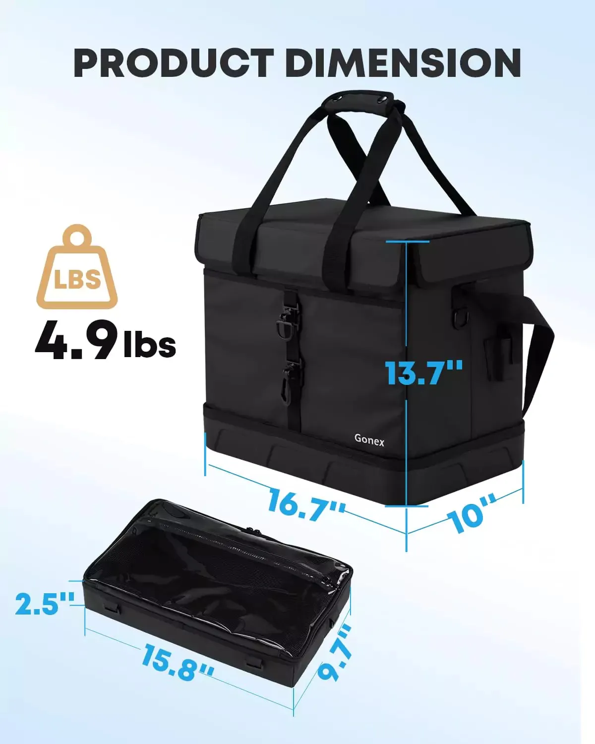 Gonex Borsa Attrezzi Pesca Impermeabile
