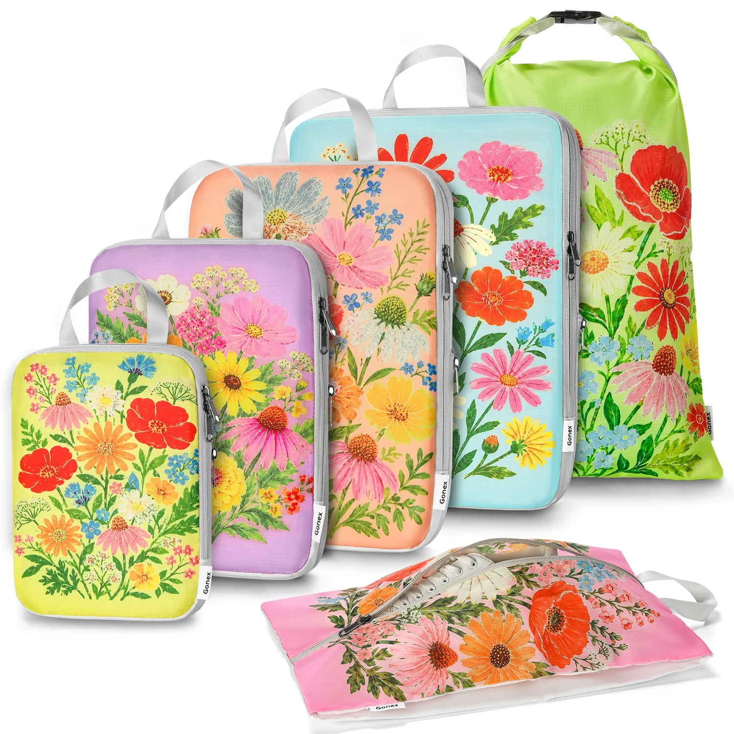 Gonex packing cubes compressione salvaspazio