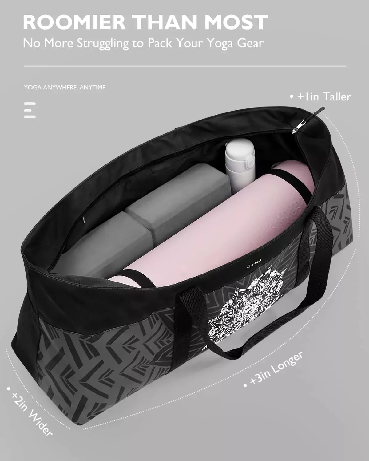 Gonex Borsa per Tappetino Yoga XL in Tela