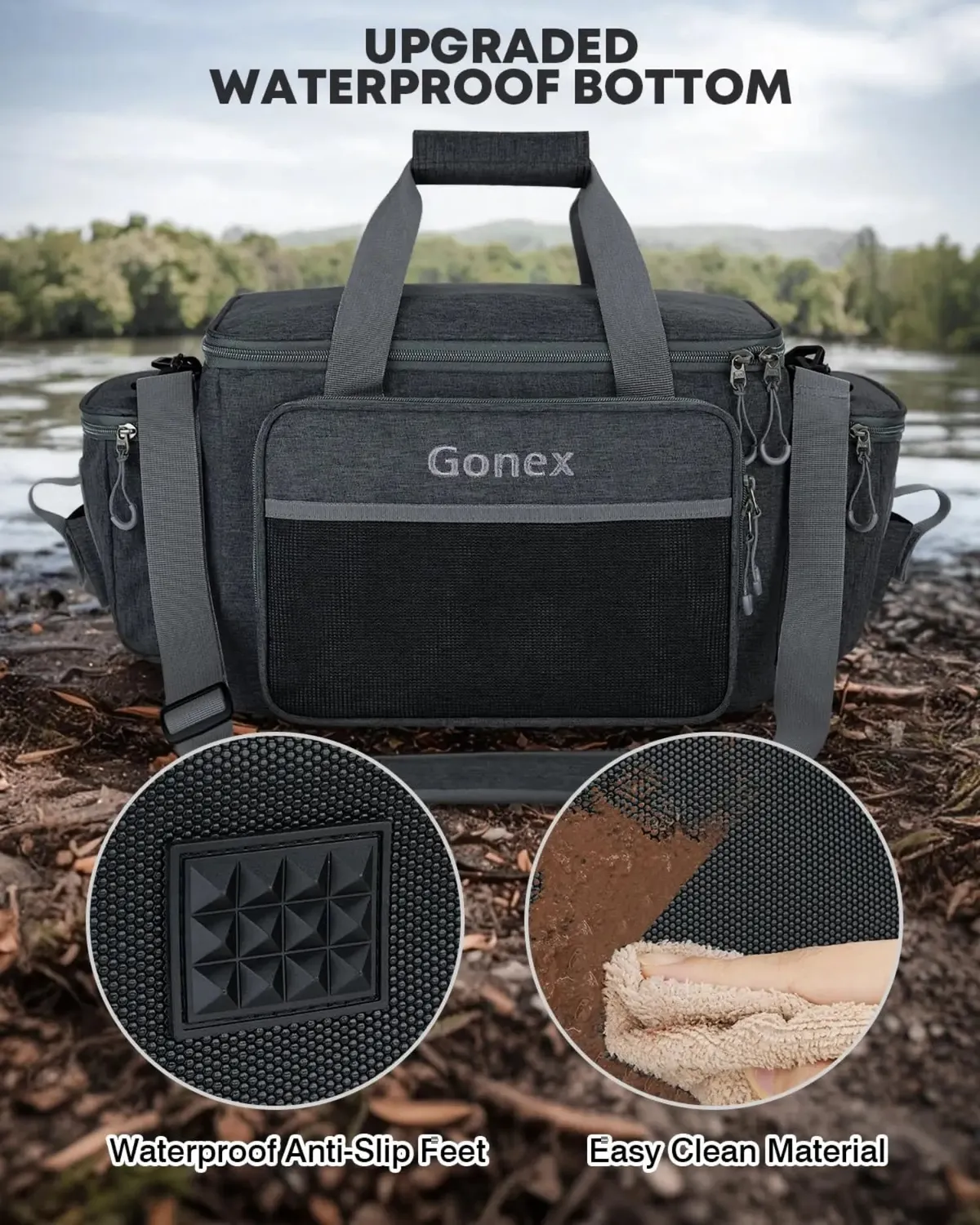 Gonex Borsa Pesca 8 Tasche Leggera