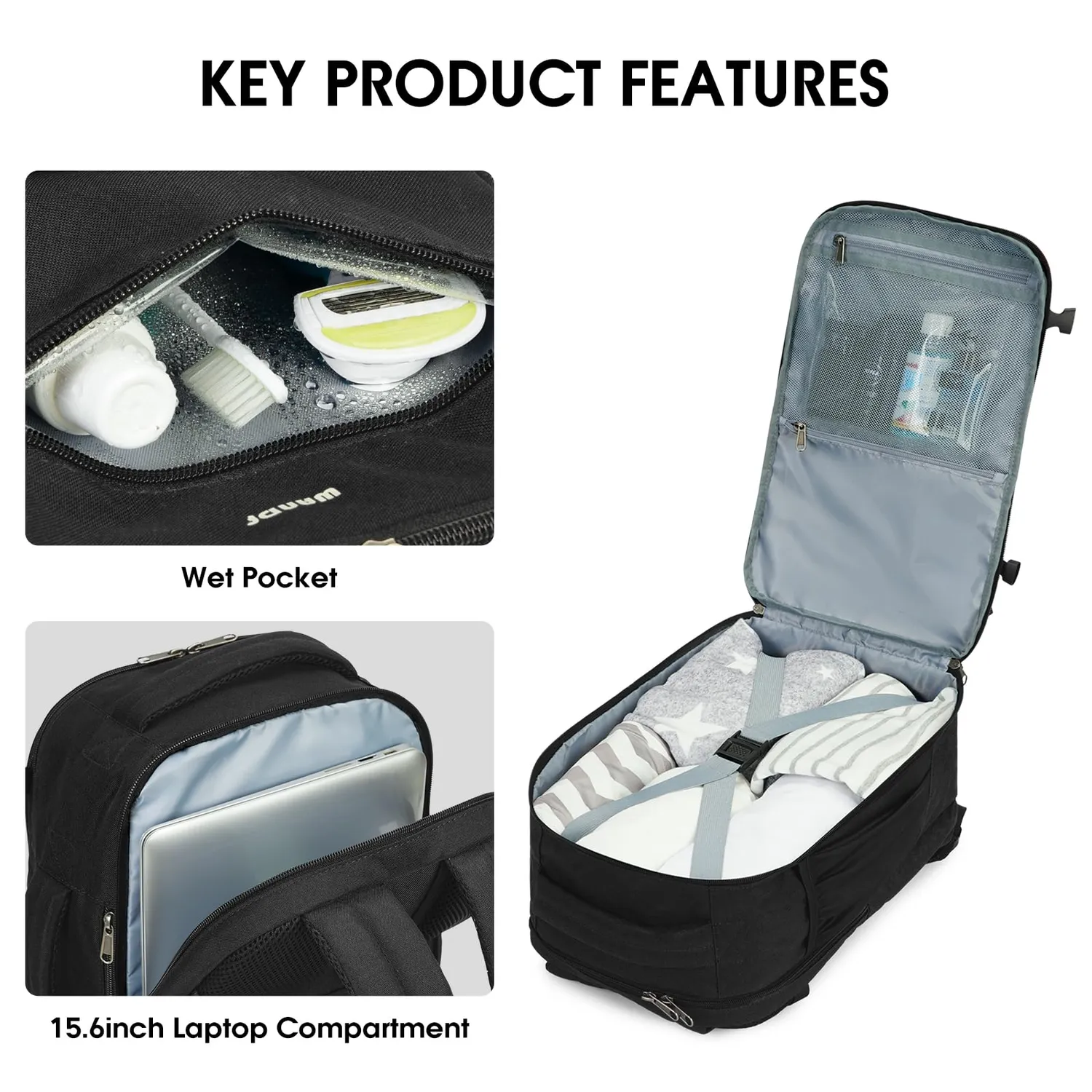 Narwey WF6006 zaino da viaggio sotto sedile laptop