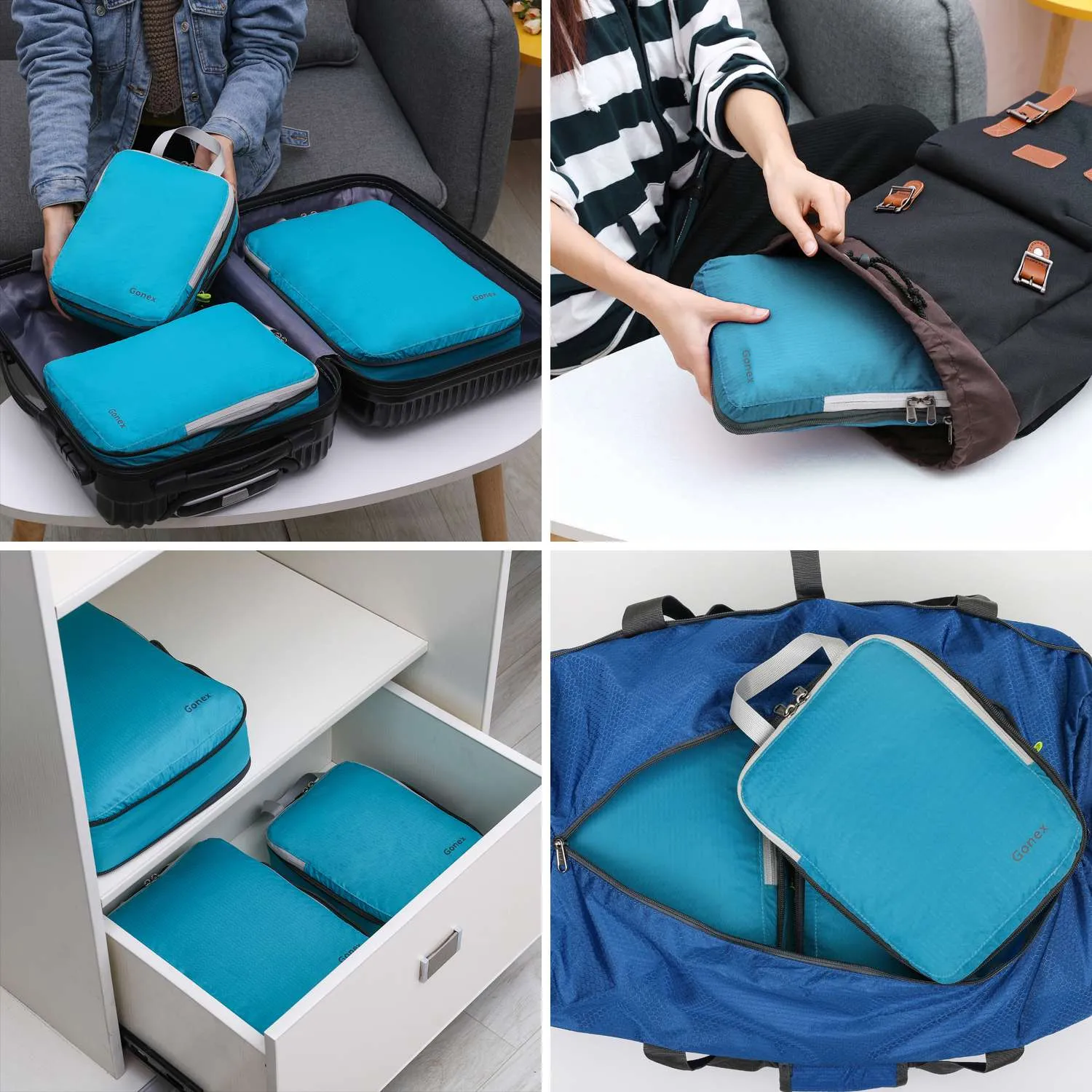 Gonex Extensible Packing Cubes cubi valigia
