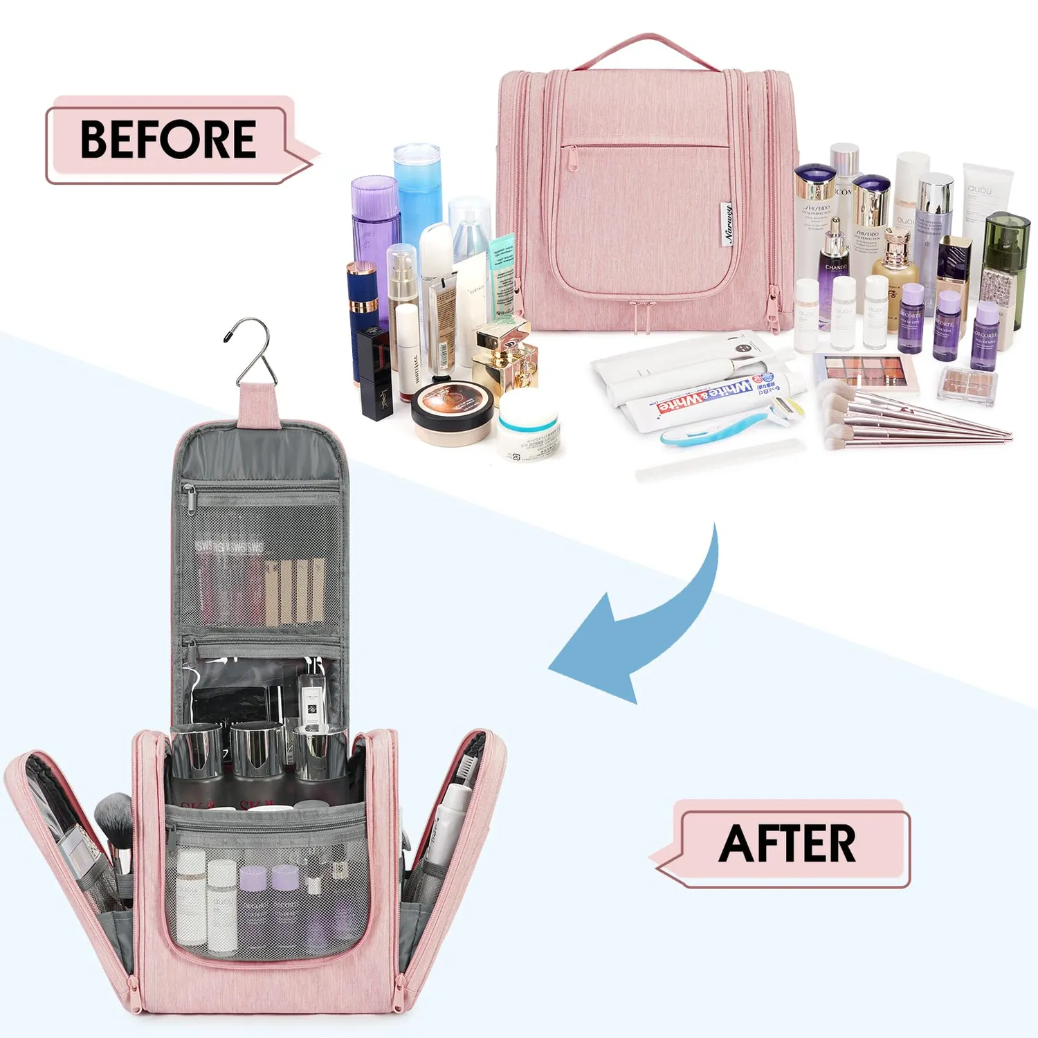 Narwey NW5204 beauty case sospeso da viaggio
