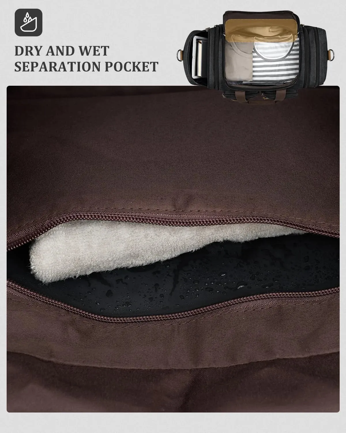 Gonex Canvas 50L borsone viaggio espandibile