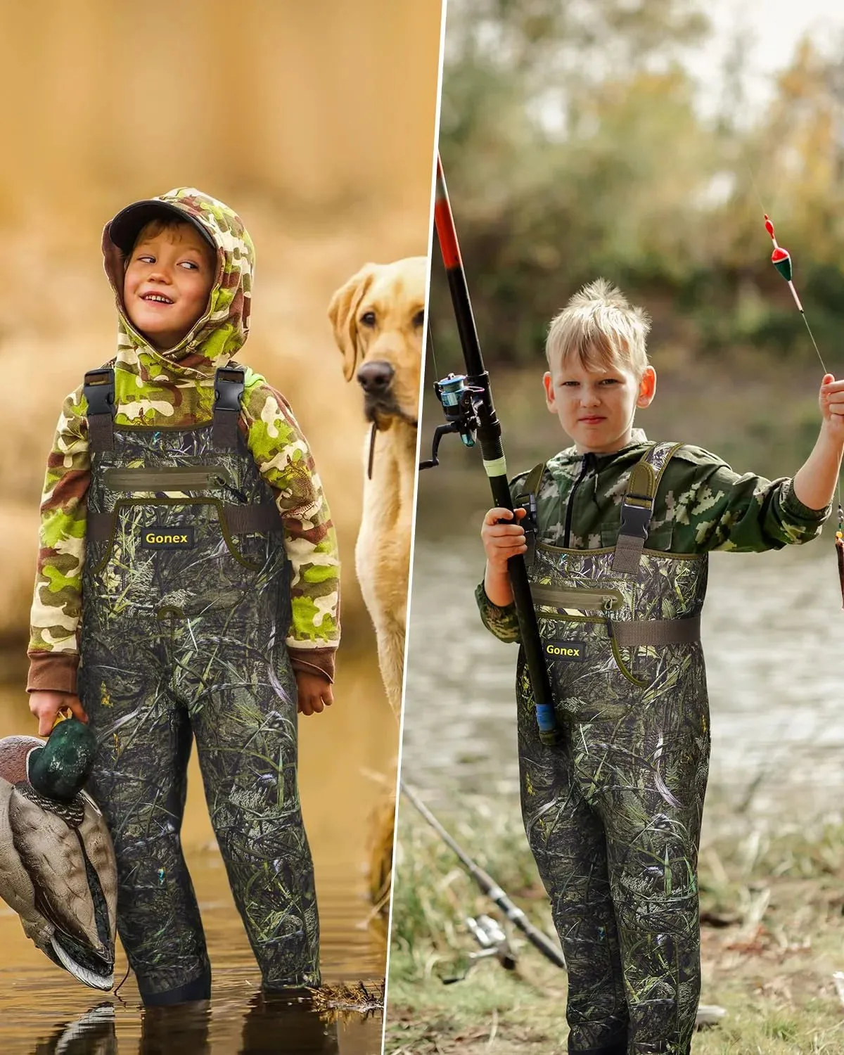 Gonex waders pesca bambini neoprene 4 mm
