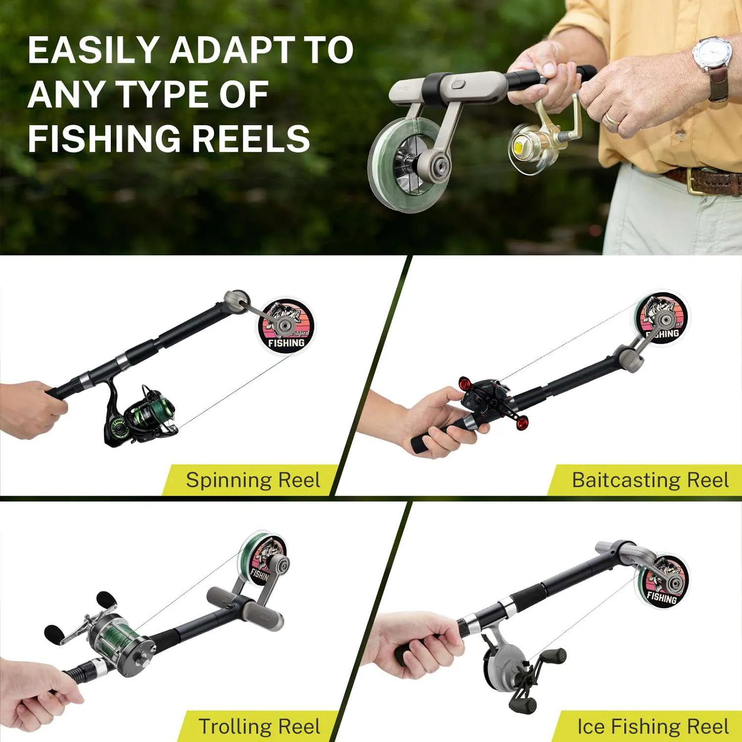 Gonex avvolgilenze pesca con morsetto