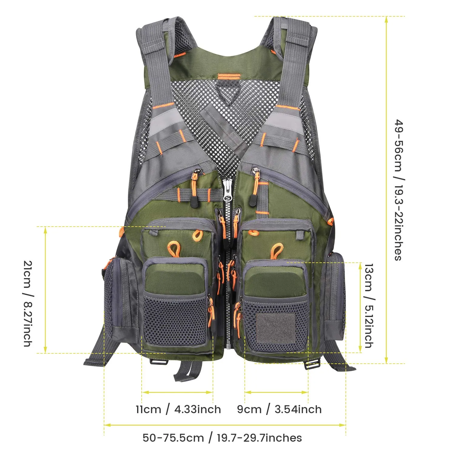 Gonex Fly Fishing Vest gilet da pesca