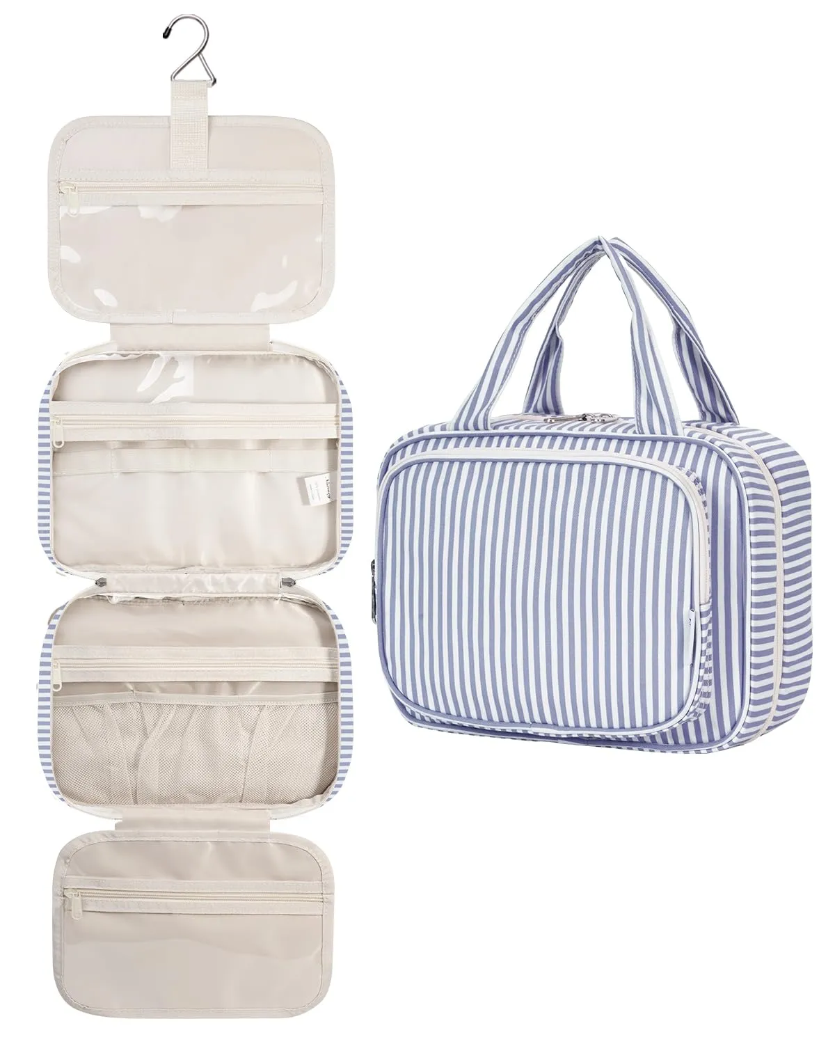 Narwey Striped Travel Toiletry Bag beauty case appeso