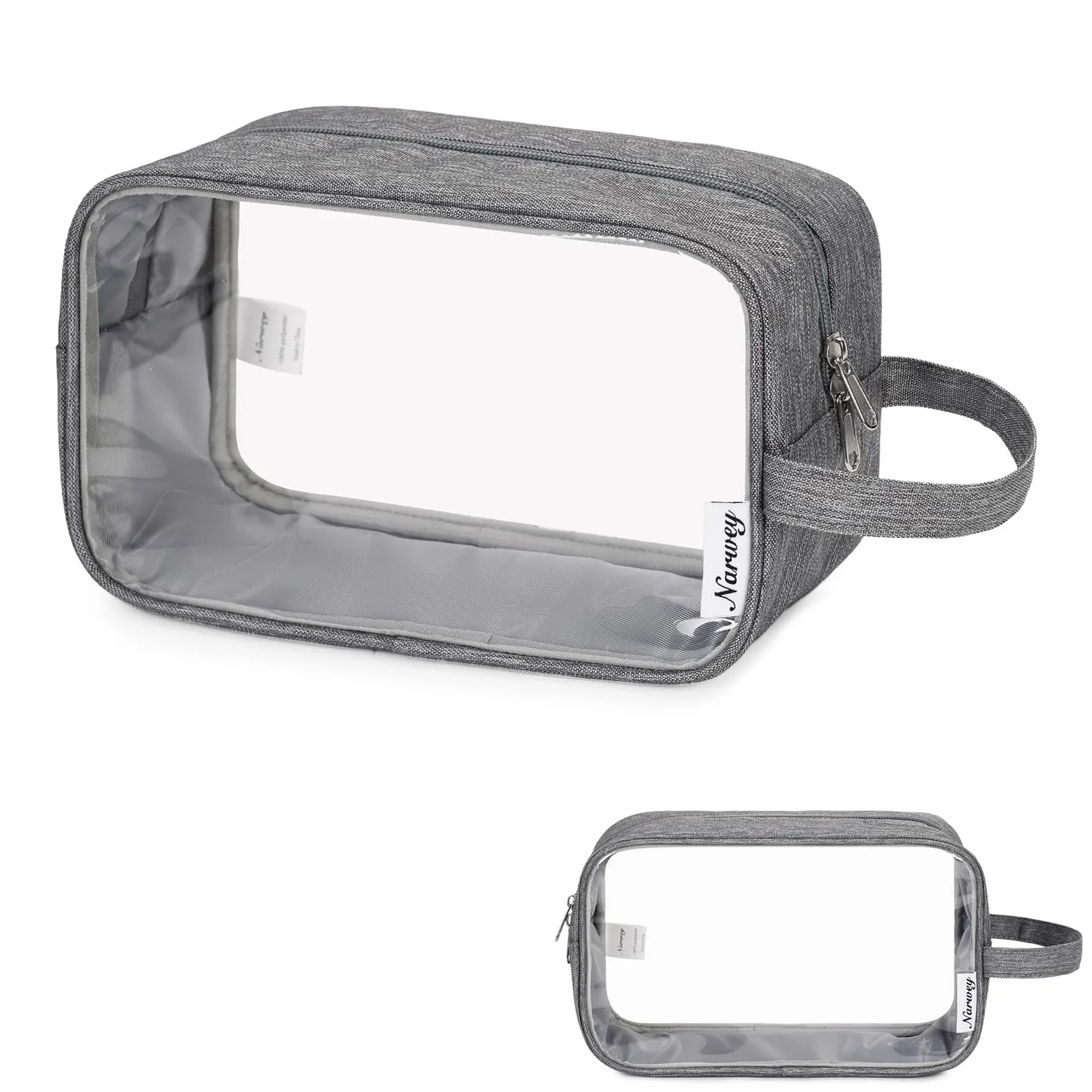 Narwey pochette trasparente PVC viaggio 25x15 cm