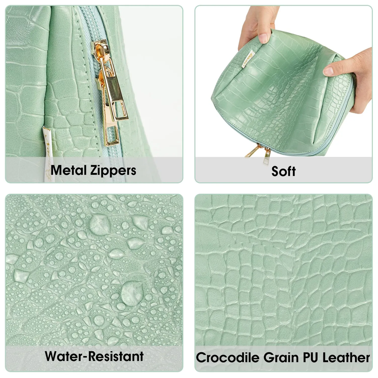Narwey 5248 beauty case cosmetici in pelle vegana