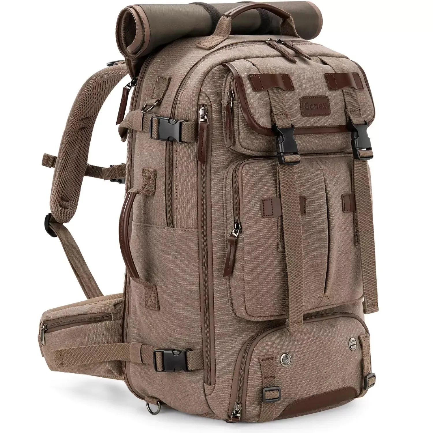 Gonex Vintage Canvas Backpack zaino viaggio 3 in 1