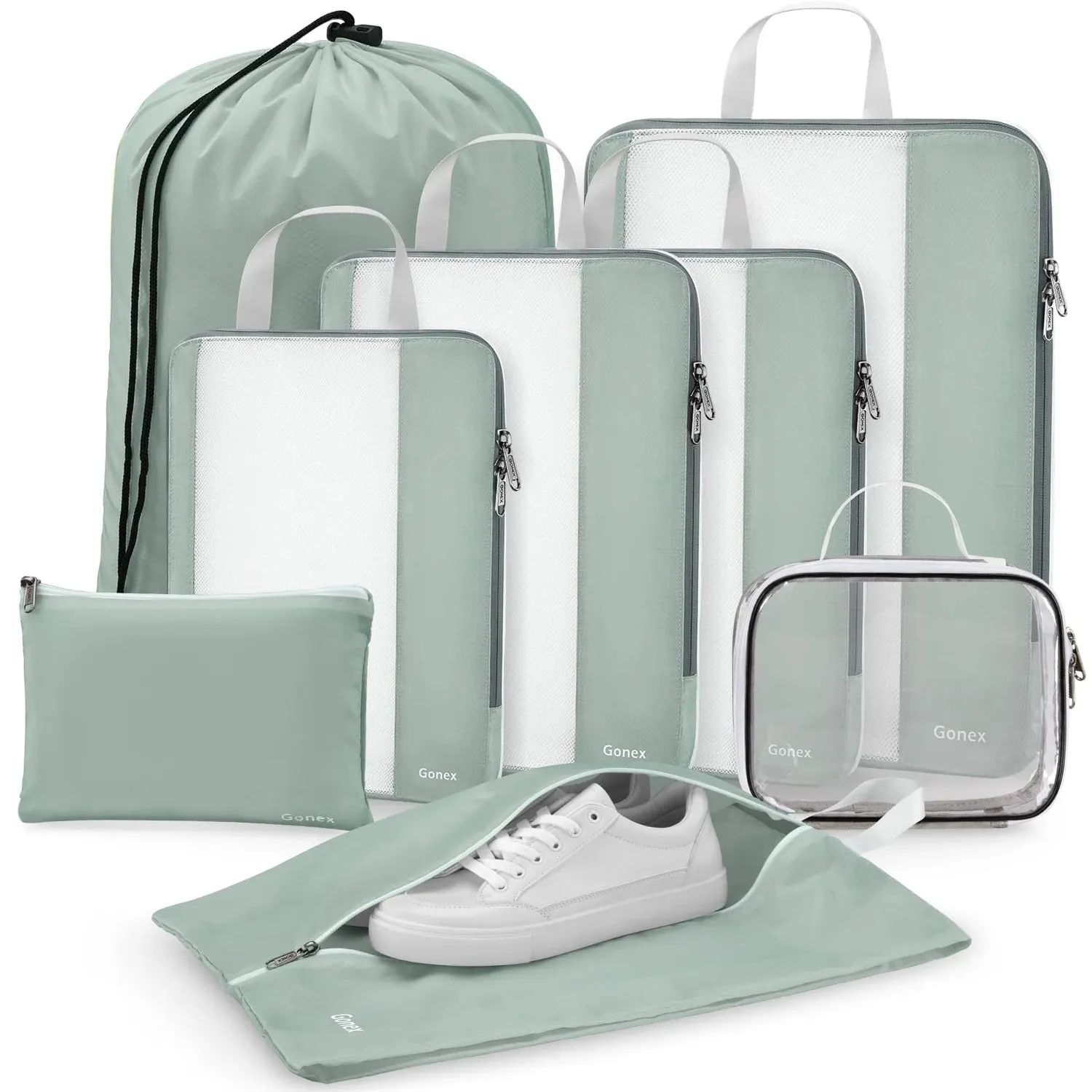 Gonex Compression Packing Cubes Compressione 8 Pezzi