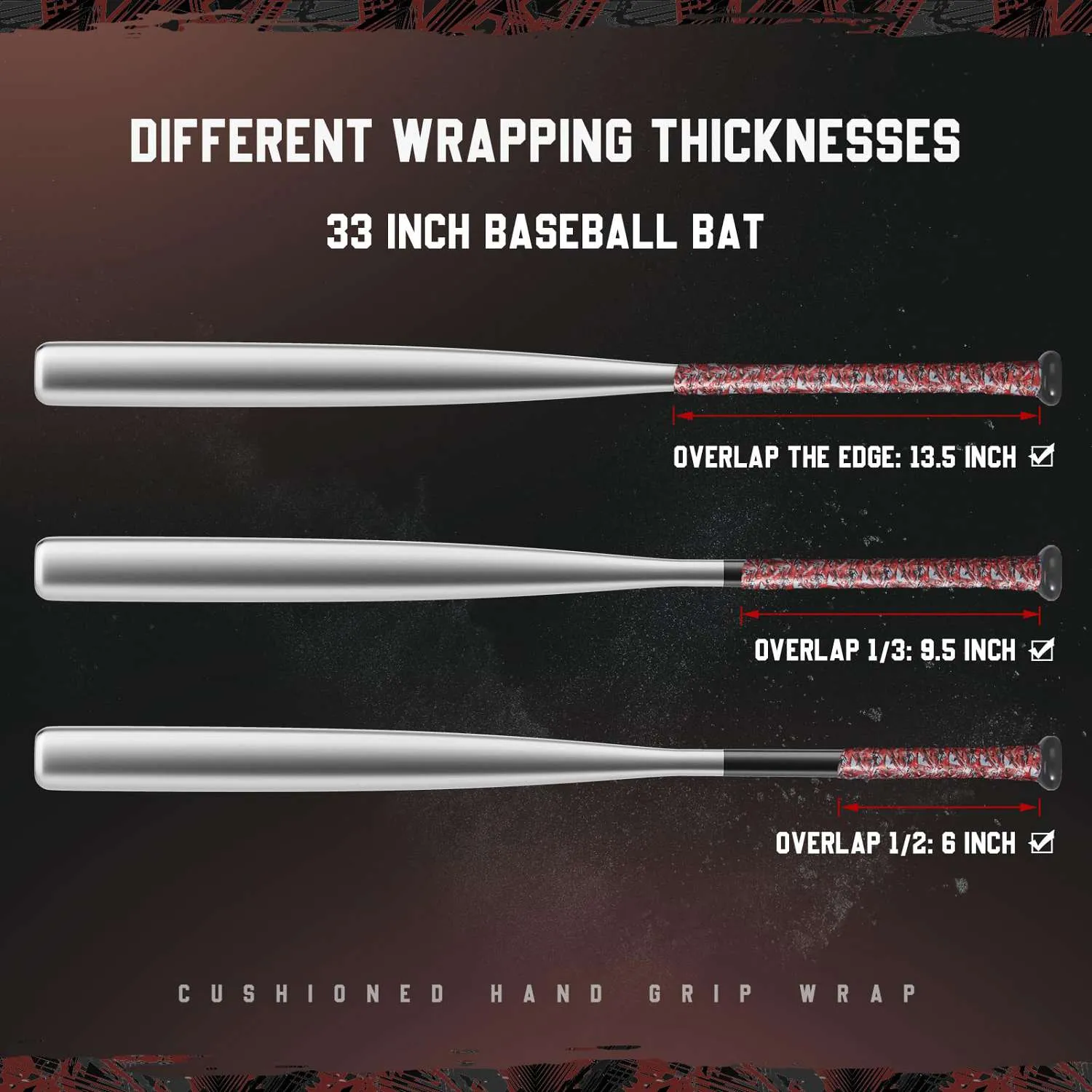 Gonex Baseball Bat Grip Tape nastro grip mazza baseball