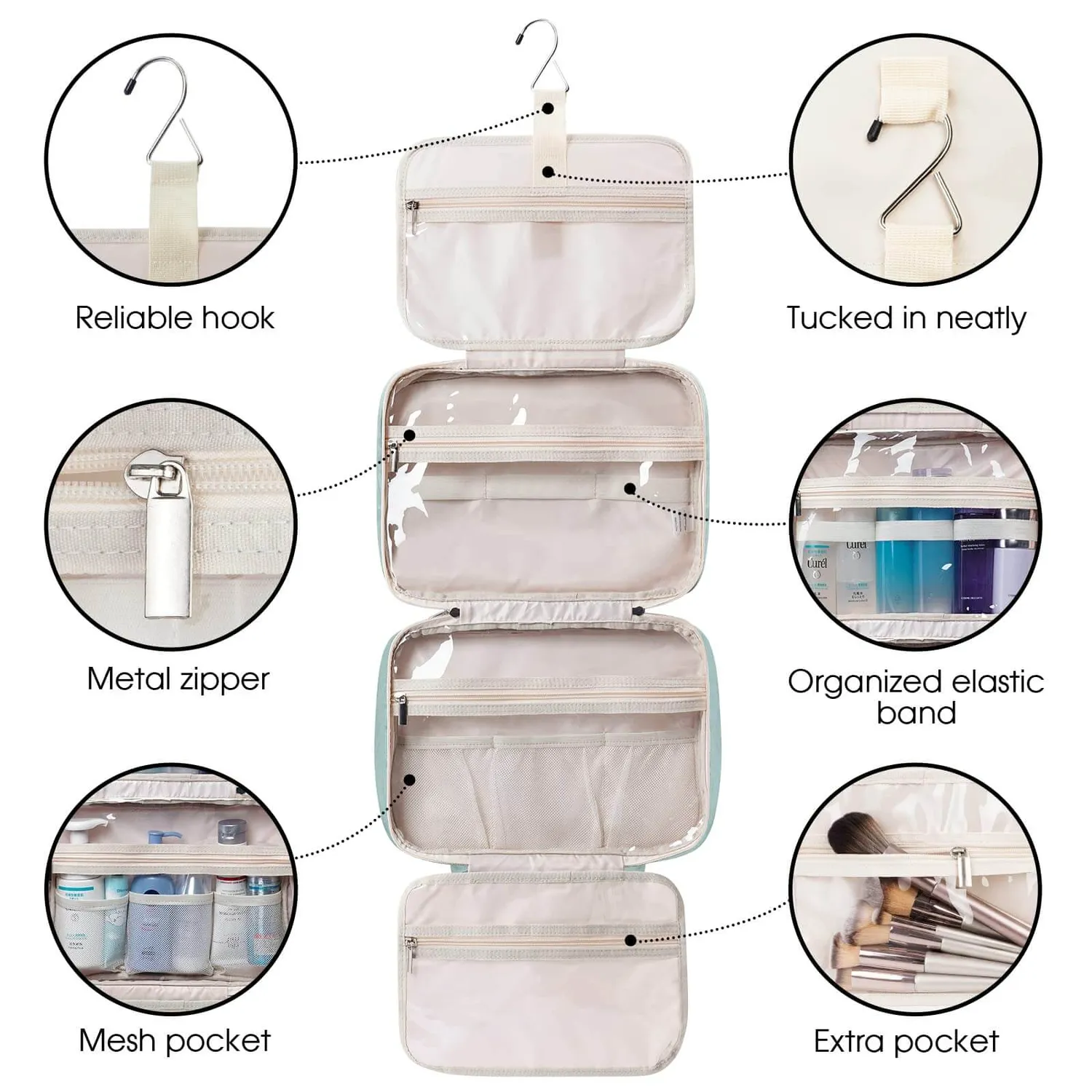 Narwey Trousse da Viaggio da Appendere Impermeabile