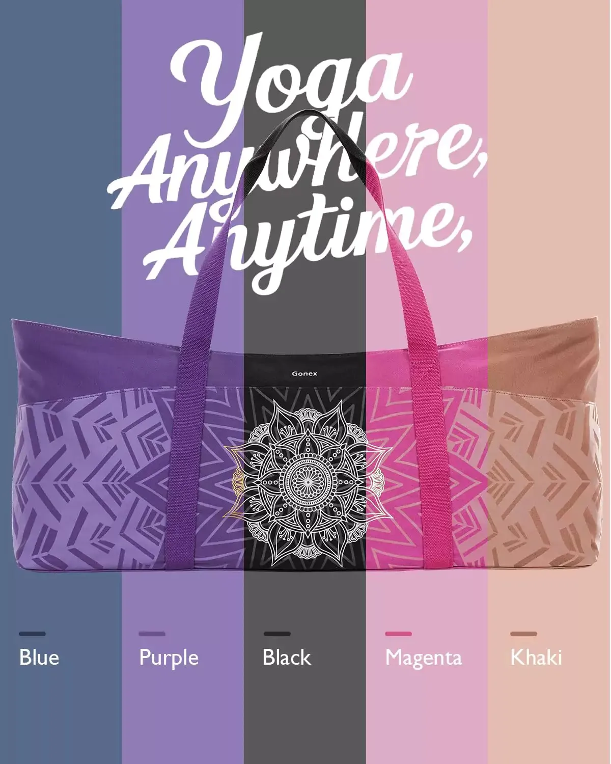 Gonex Borsa per Tappetino Yoga XL in Tela