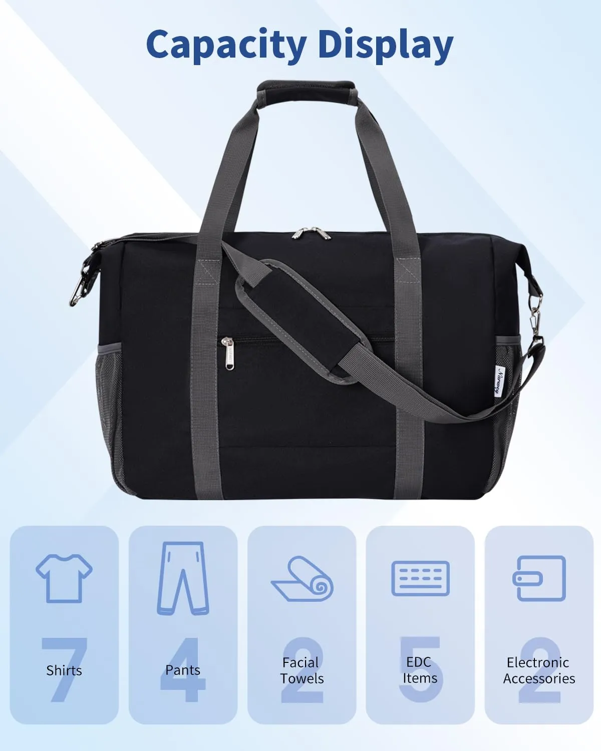Narwey NW3305 borsa da viaggio con tasca bagnata