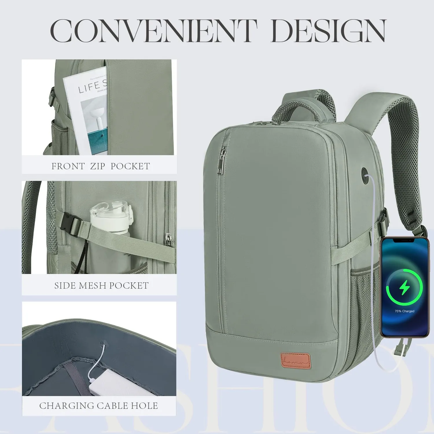 Lossga zaino bagaglio a mano con porta USB