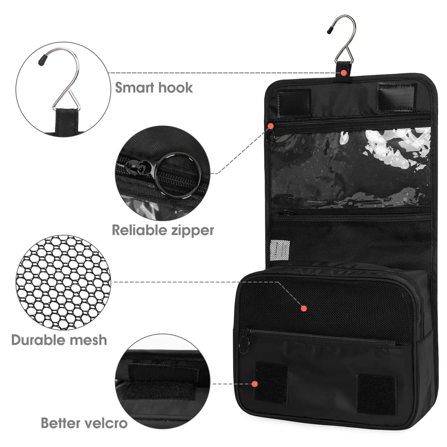 Narwey NW1114 Trousse da Viaggio da Appendere in Nylon