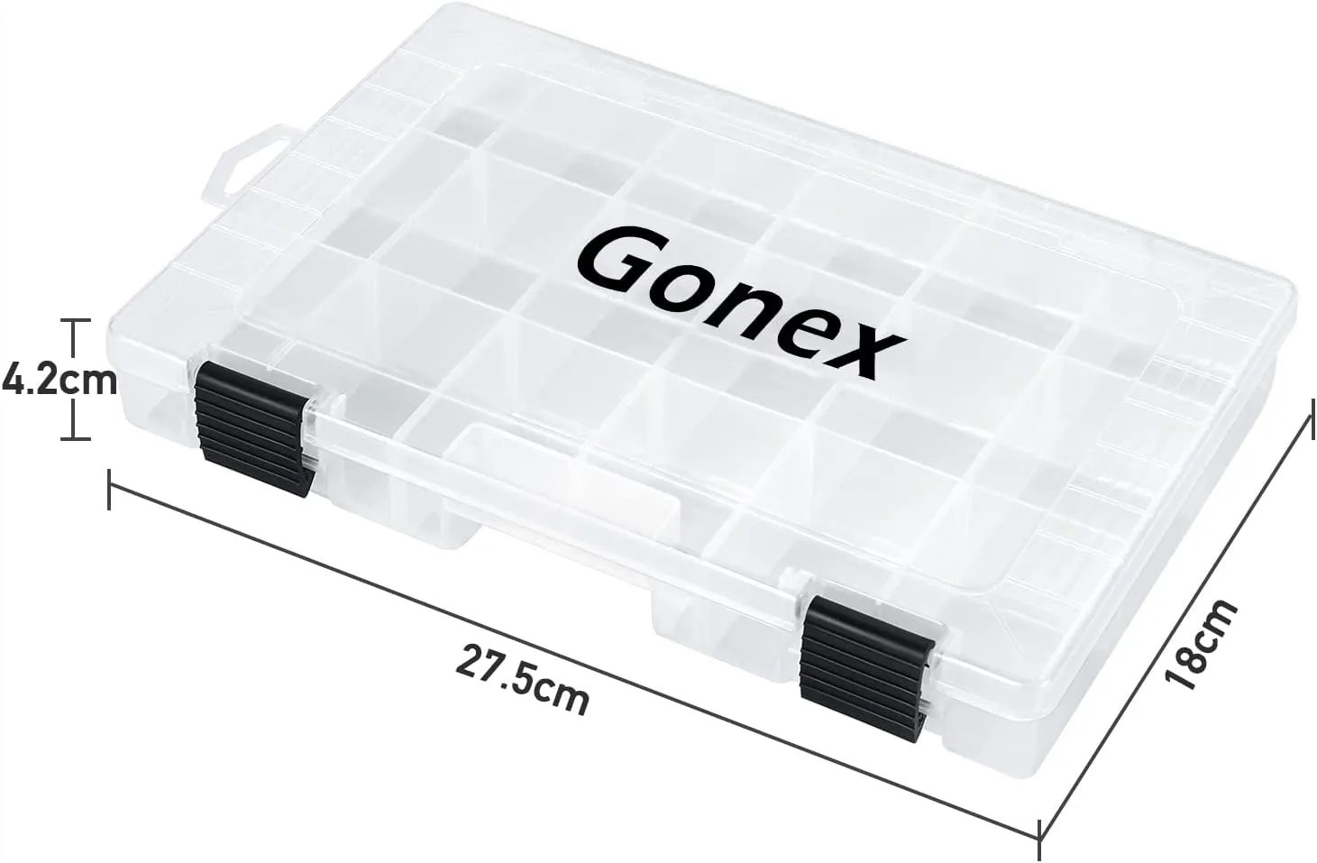 Gonex 3600 Scatola da Pesca Trasparente con Divisori