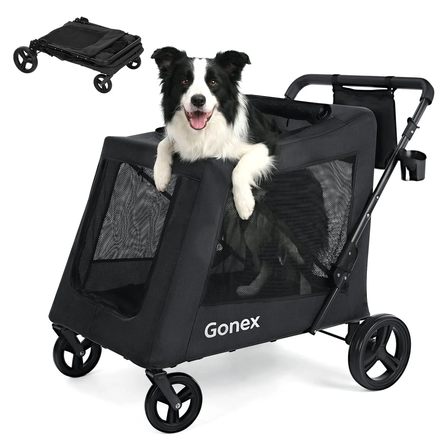 Gonex passeggino cani grandi telaio acciaio