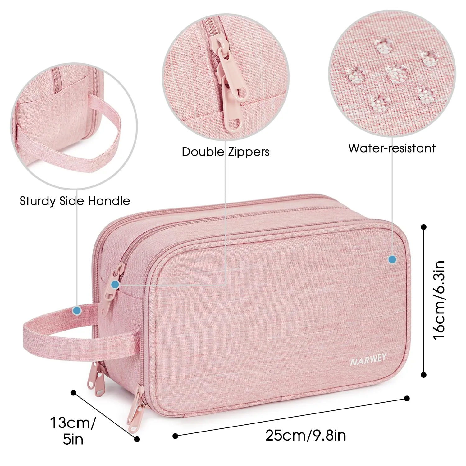 Narwey NW5205 beauty dopp kit nylon 25 cm bagnato-asciutto