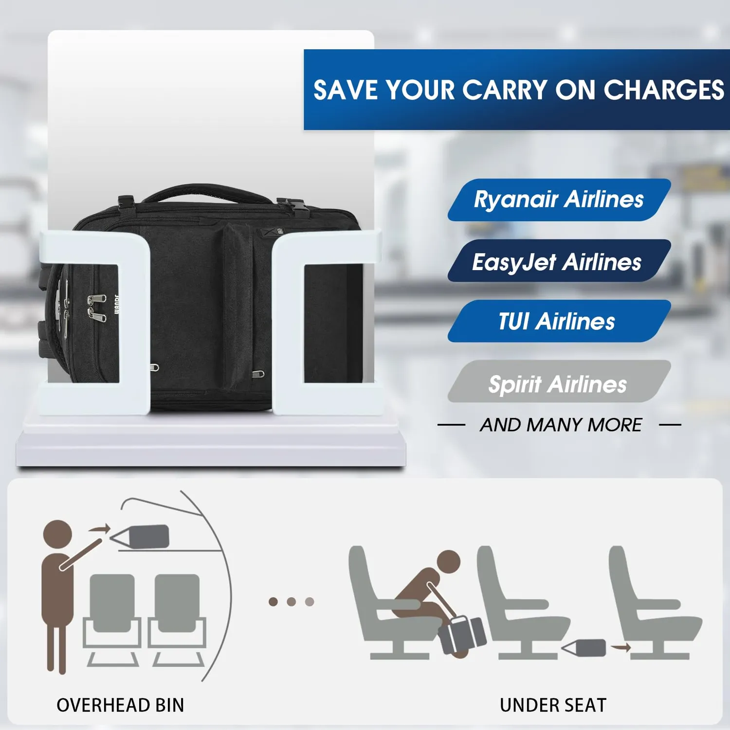 Narwey WF6006 zaino da viaggio sotto sedile laptop