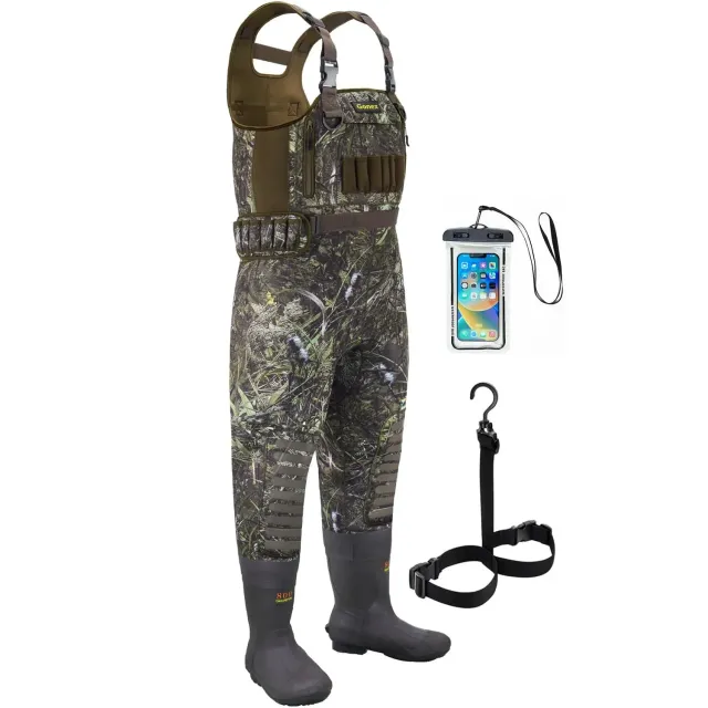 Gonex Waders Pesca Neoprene Mimetici con Stivali