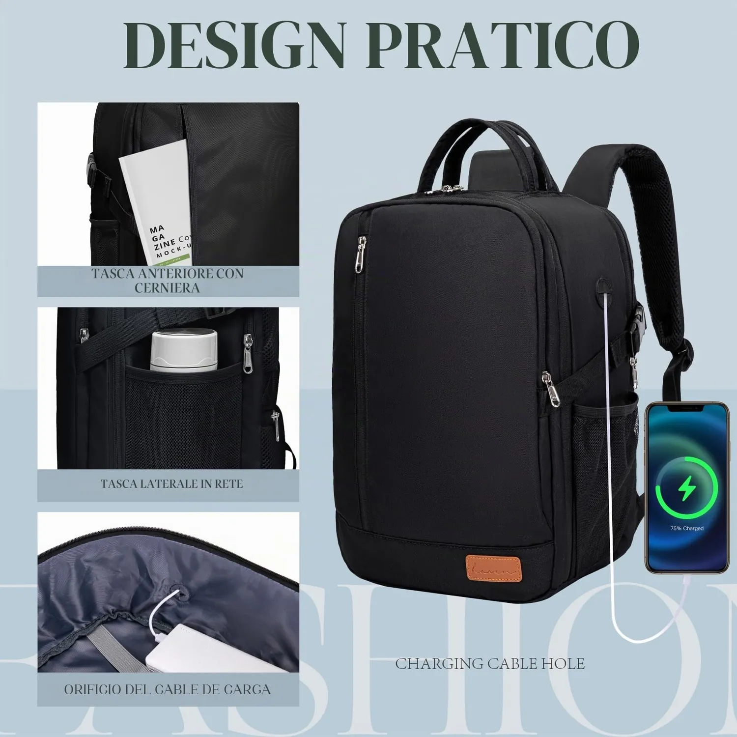 Lossga Zaino 40x20x25 Bagaglio Mano 20L sotto sedile