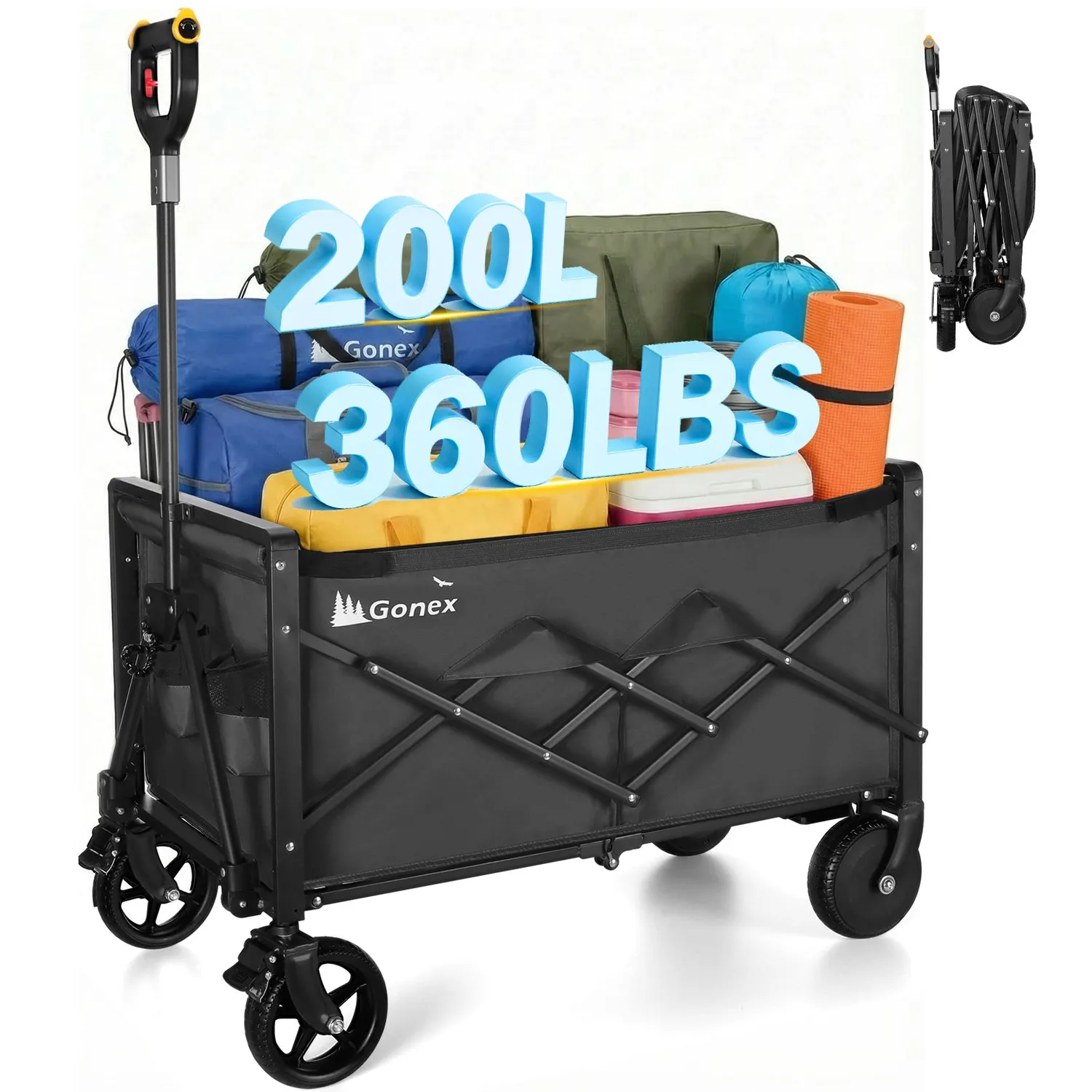 Gonex Carrello Elettrico Pieghevole 36 Pollici Motorizzato