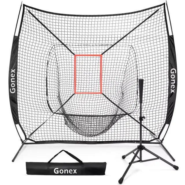 Gonex Rete Baseball 7x7 con Tee Allenamento