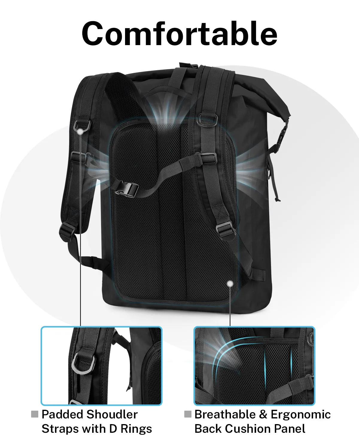 Gonex 35L Ultralight Waterproof TPU Dry Bag zaino stagno