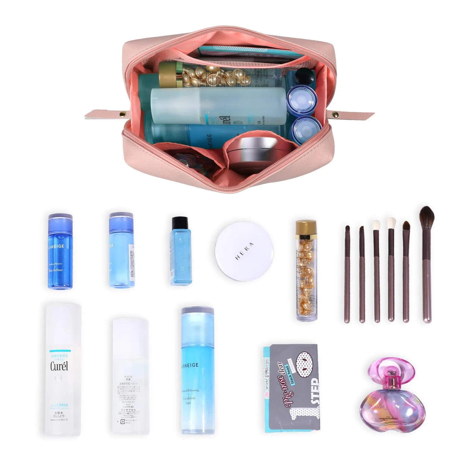 Narwey 5048 pochette trucco da viaggio similpelle