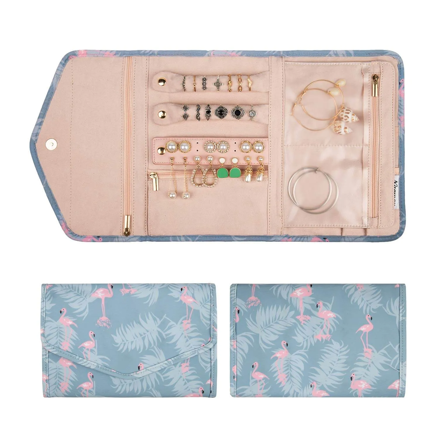 Narwey 5029 organizer gioielli arrotolabile cotone