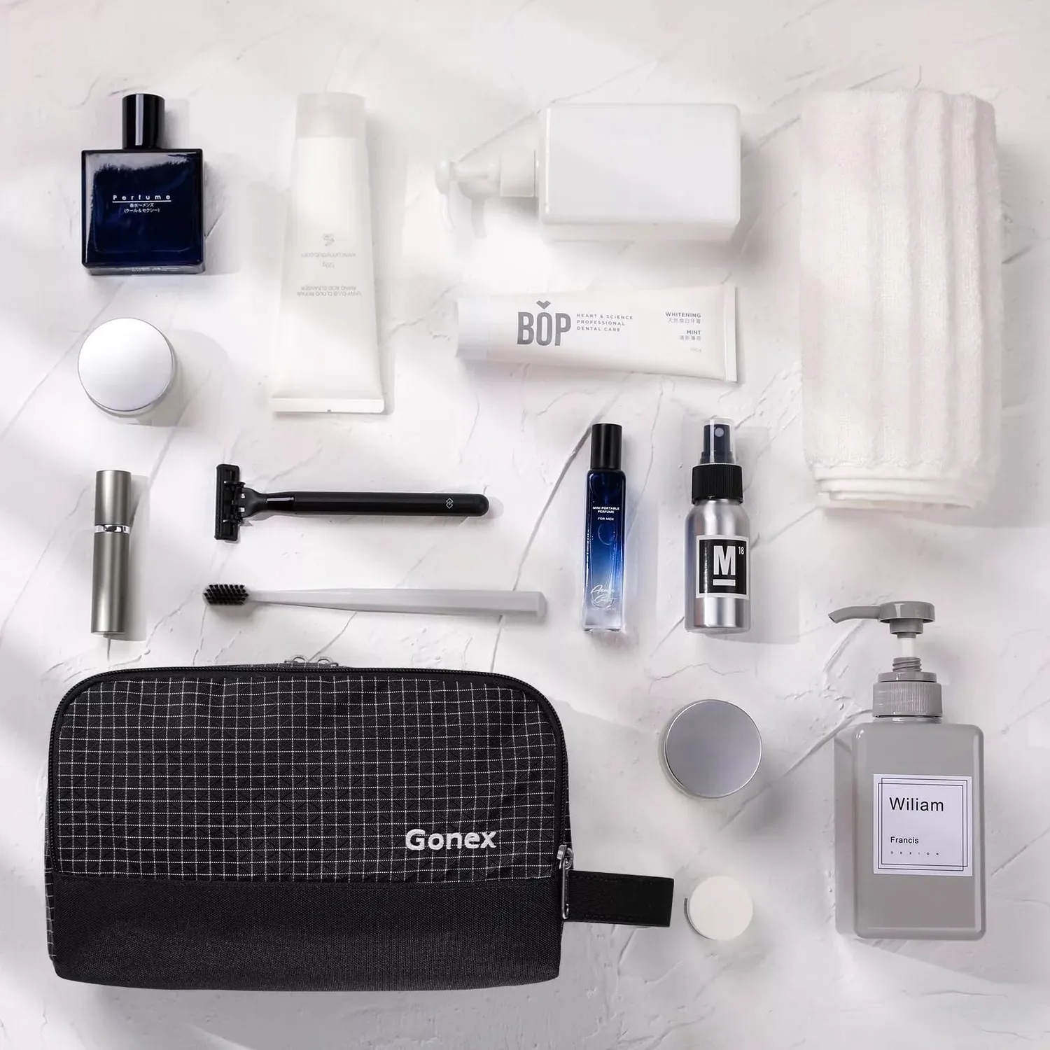 Gonex Trousse Viaggio Quadri Leggera
