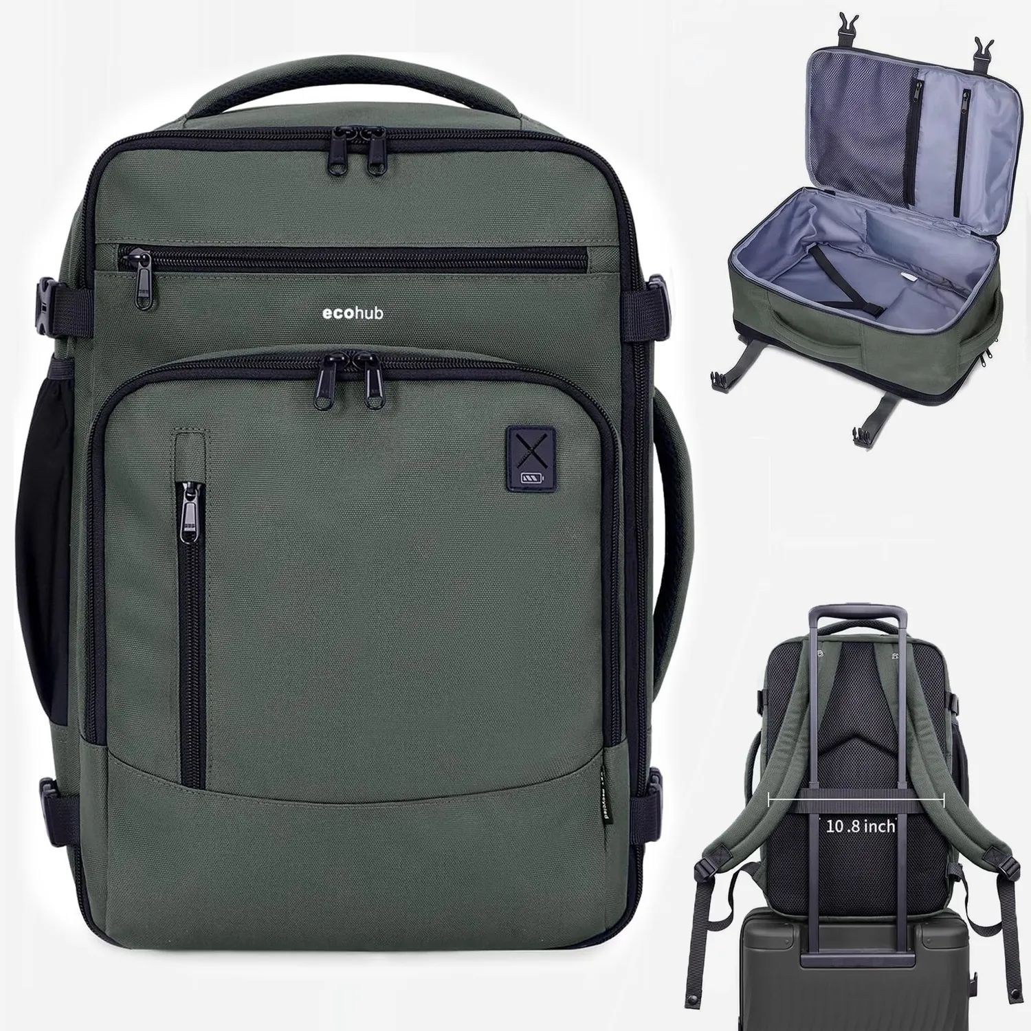 Narwey Zaino Cabina Laptop 15,6 Pollici 25L 16 Tasche