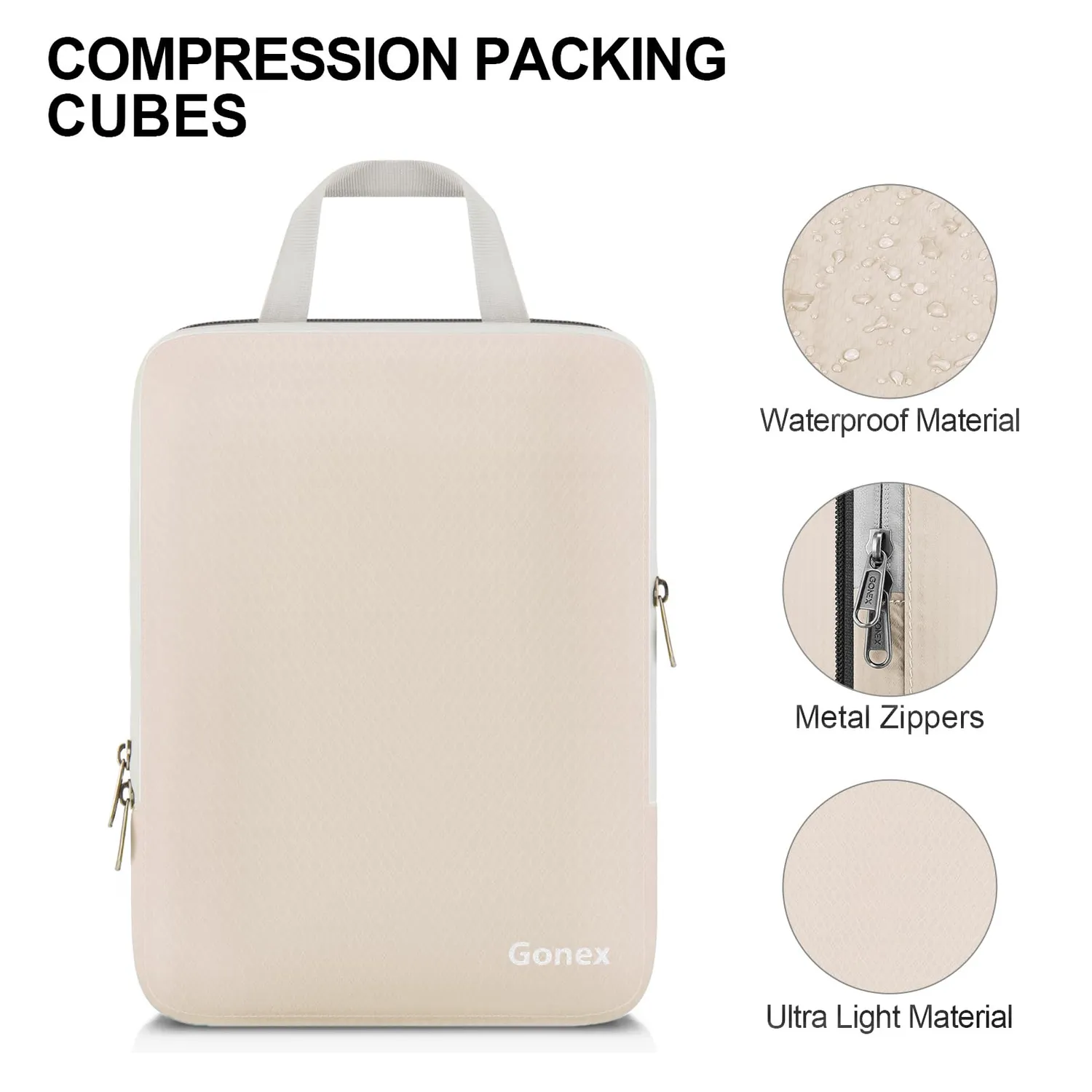 Gonex Packing Cubes Compressione Organizer Valigia 4 Pezzi