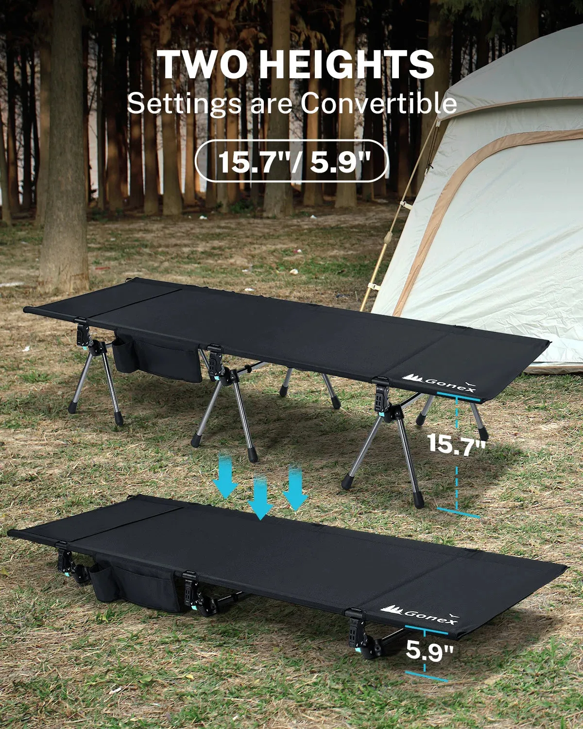 Gonex Brandina da Campeggio Pieghevole 2 in 1 Ultraleggera