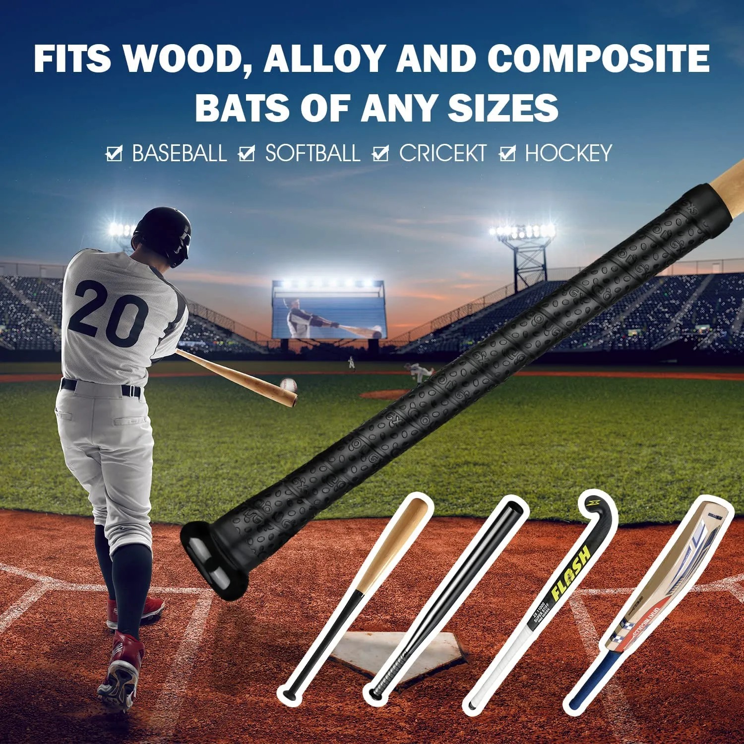 Gonex Bat Grip Tape nastro grip per mazza da baseball