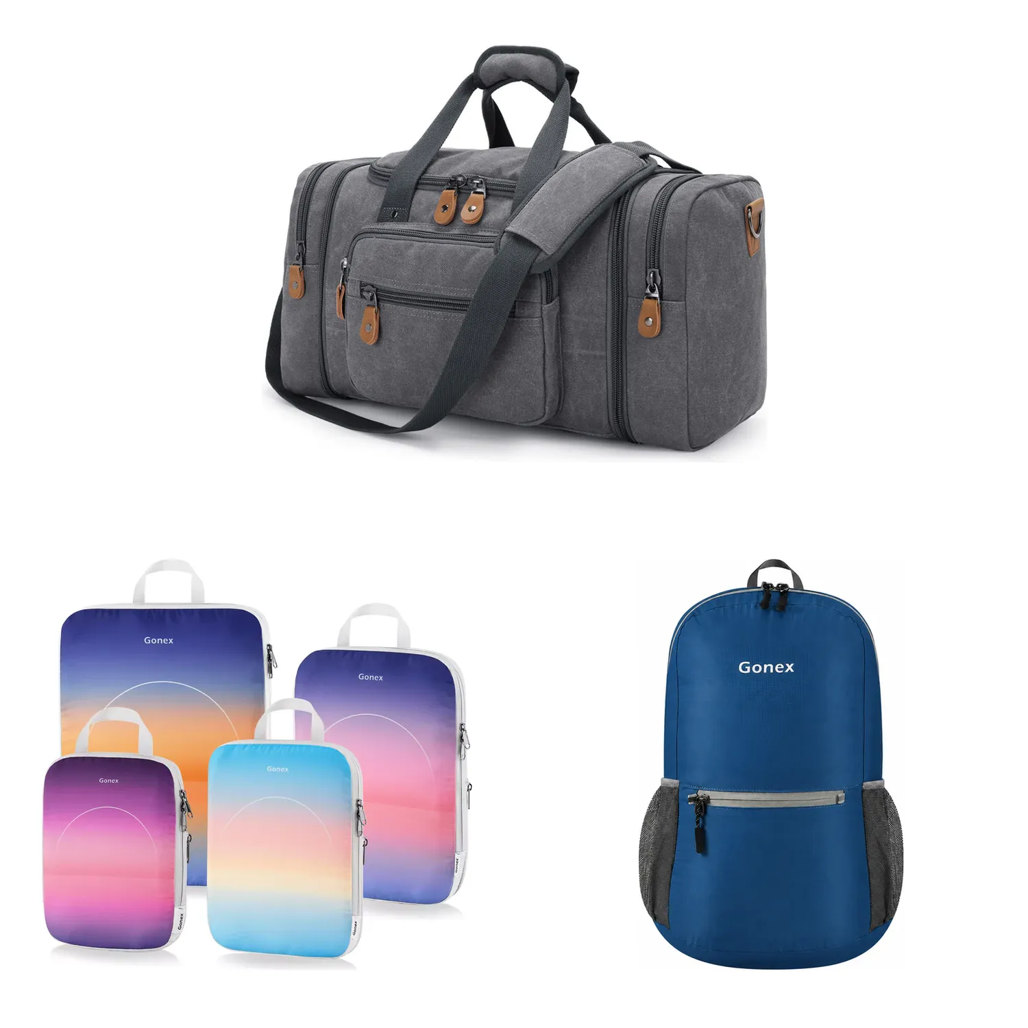 Gonex Business Travel set borsoni viaggio 60L+20L