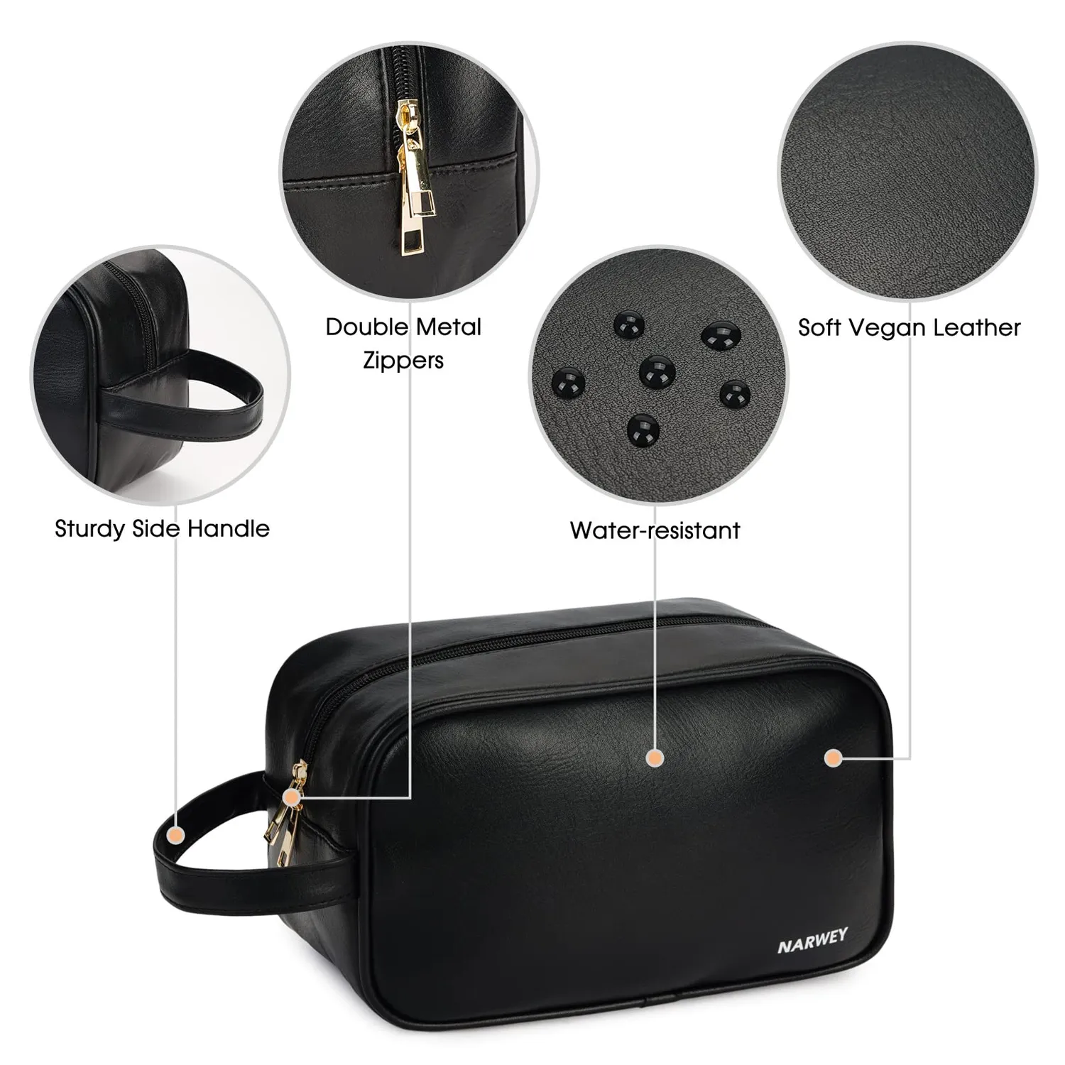 Narwey PU Leather beauty case da viaggio